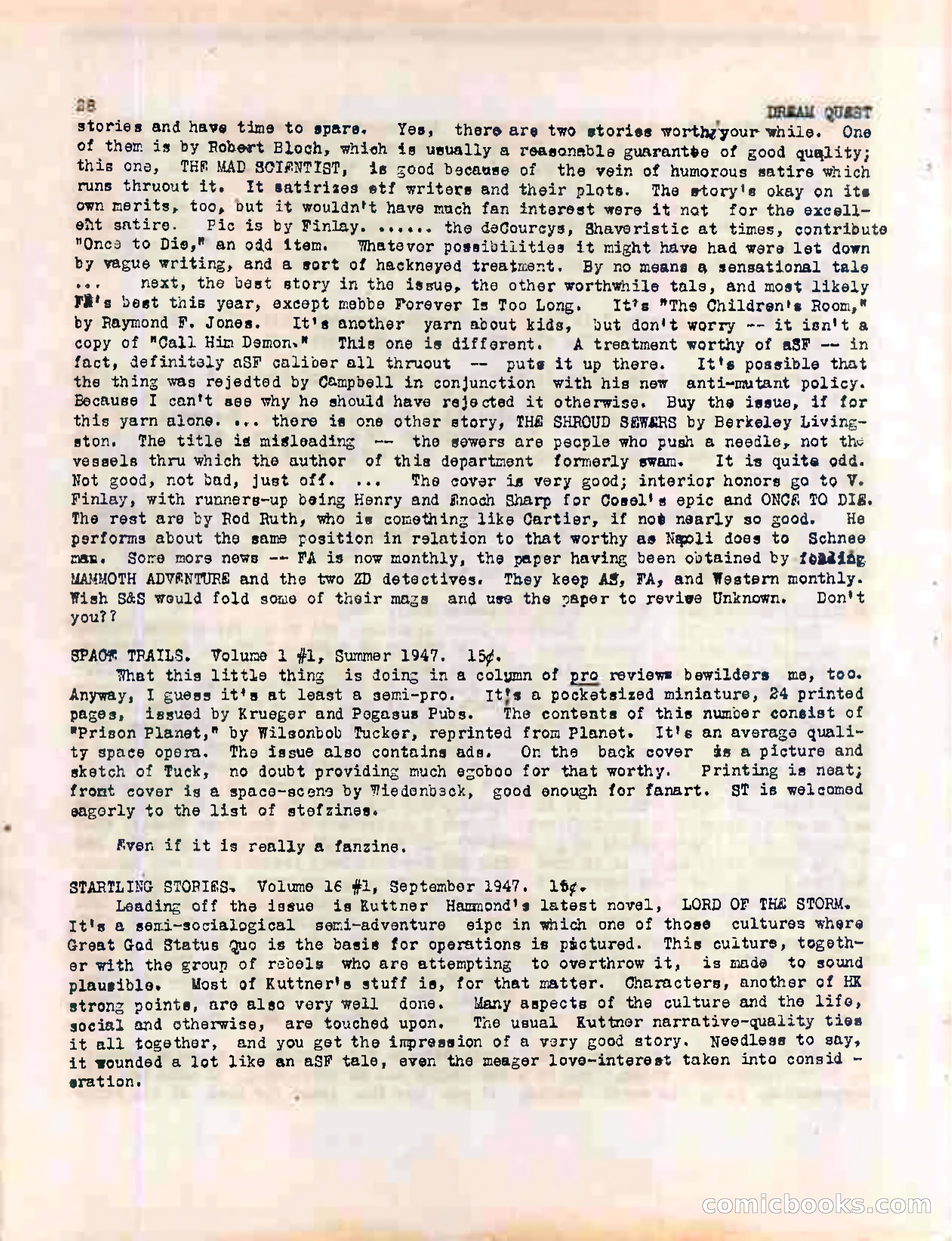 Dream Quest, Vol. 1, No. 2 — page 30 of 44
