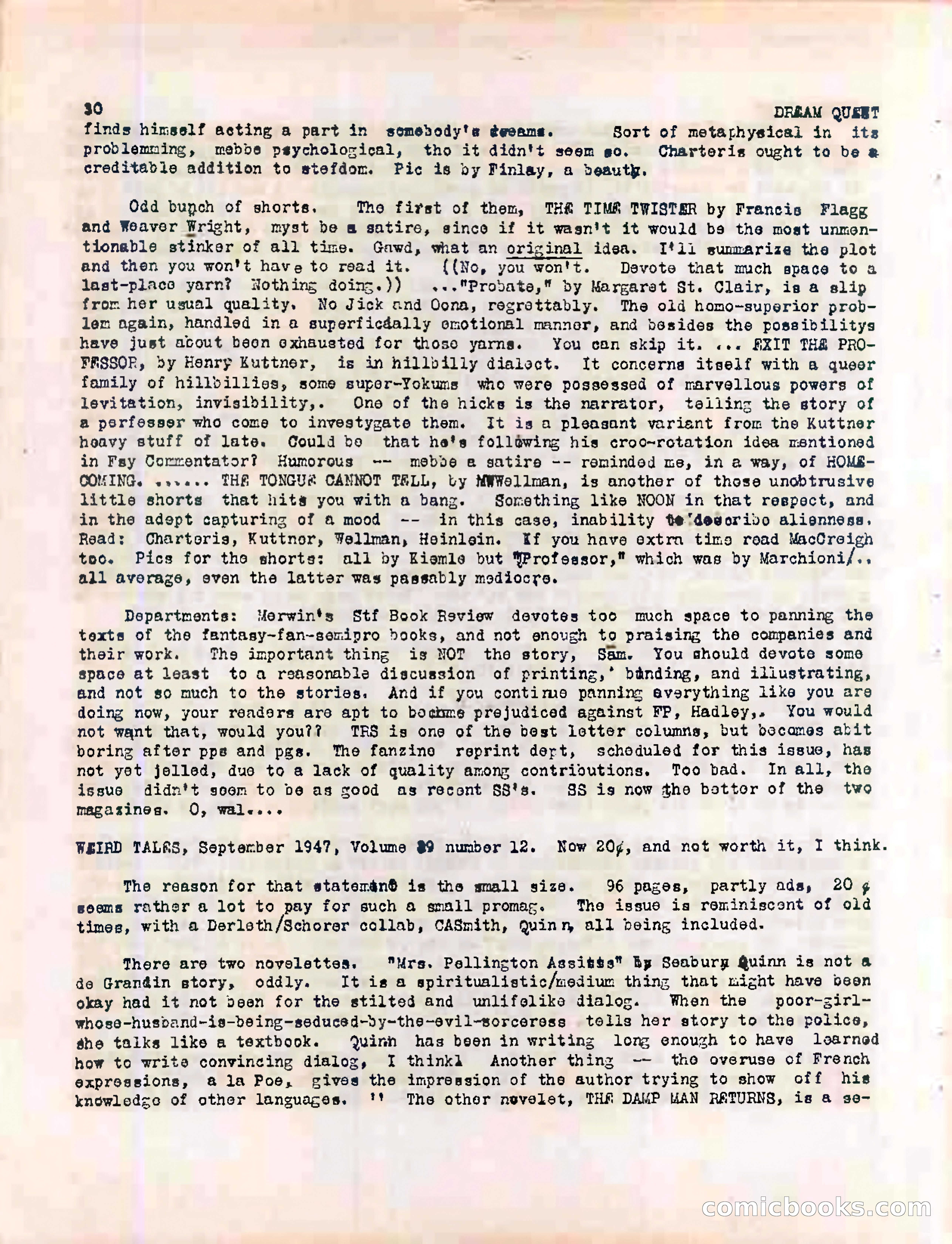 Dream Quest, Vol. 1, No. 2 — page 32 of 44