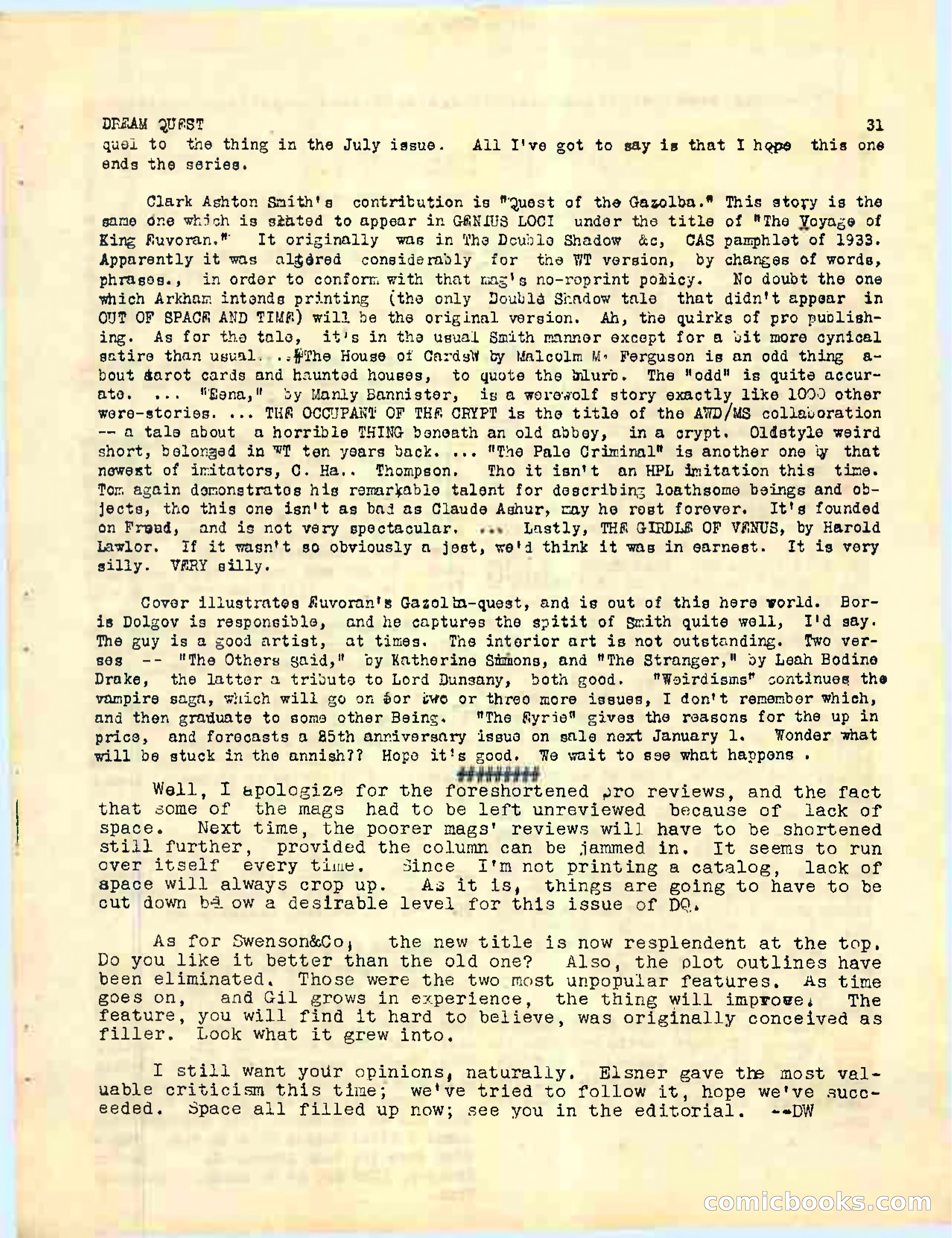 Dream Quest, Vol. 1, No. 2 — page 33 of 44