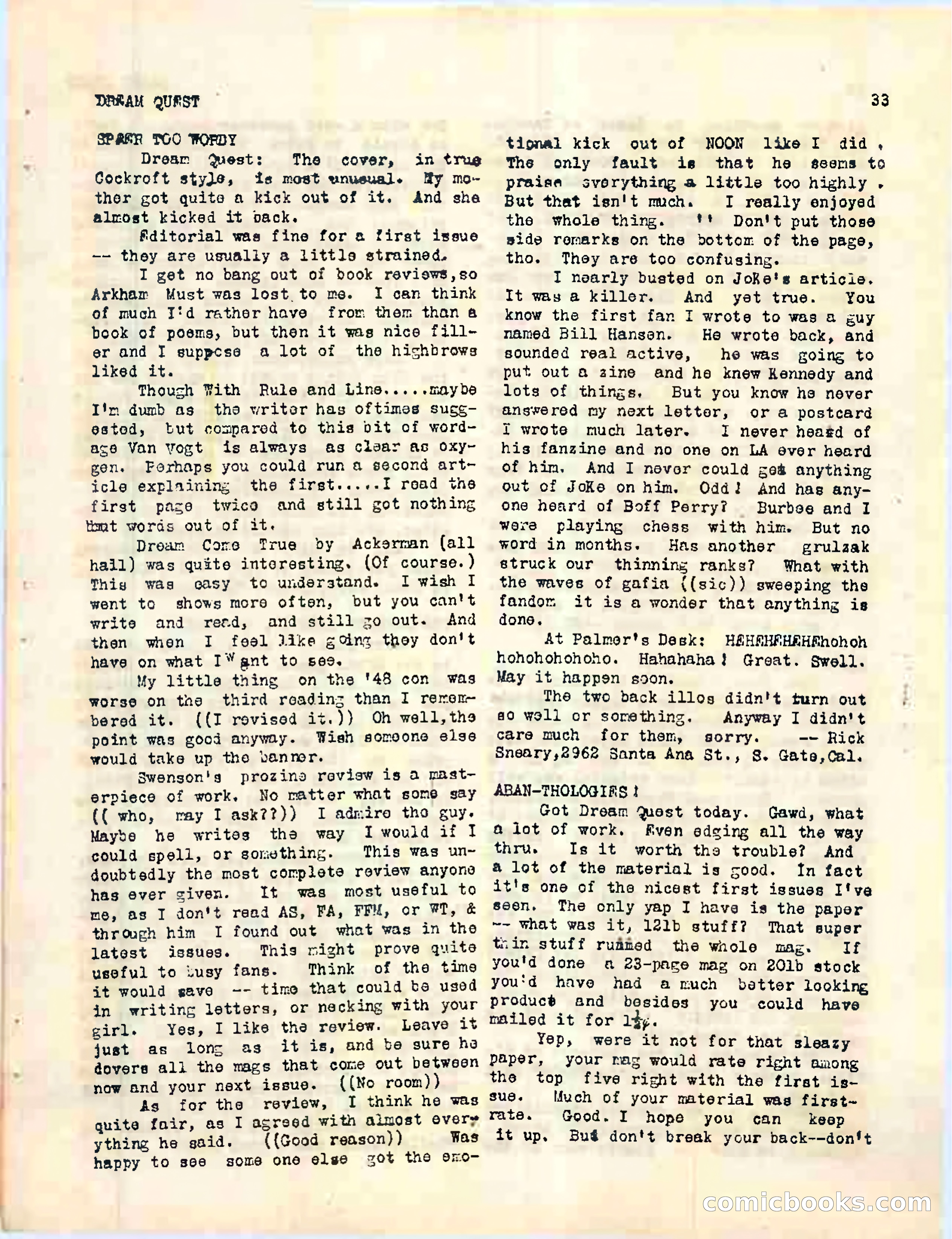 Dream Quest, Vol. 1, No. 2 — page 35 of 44