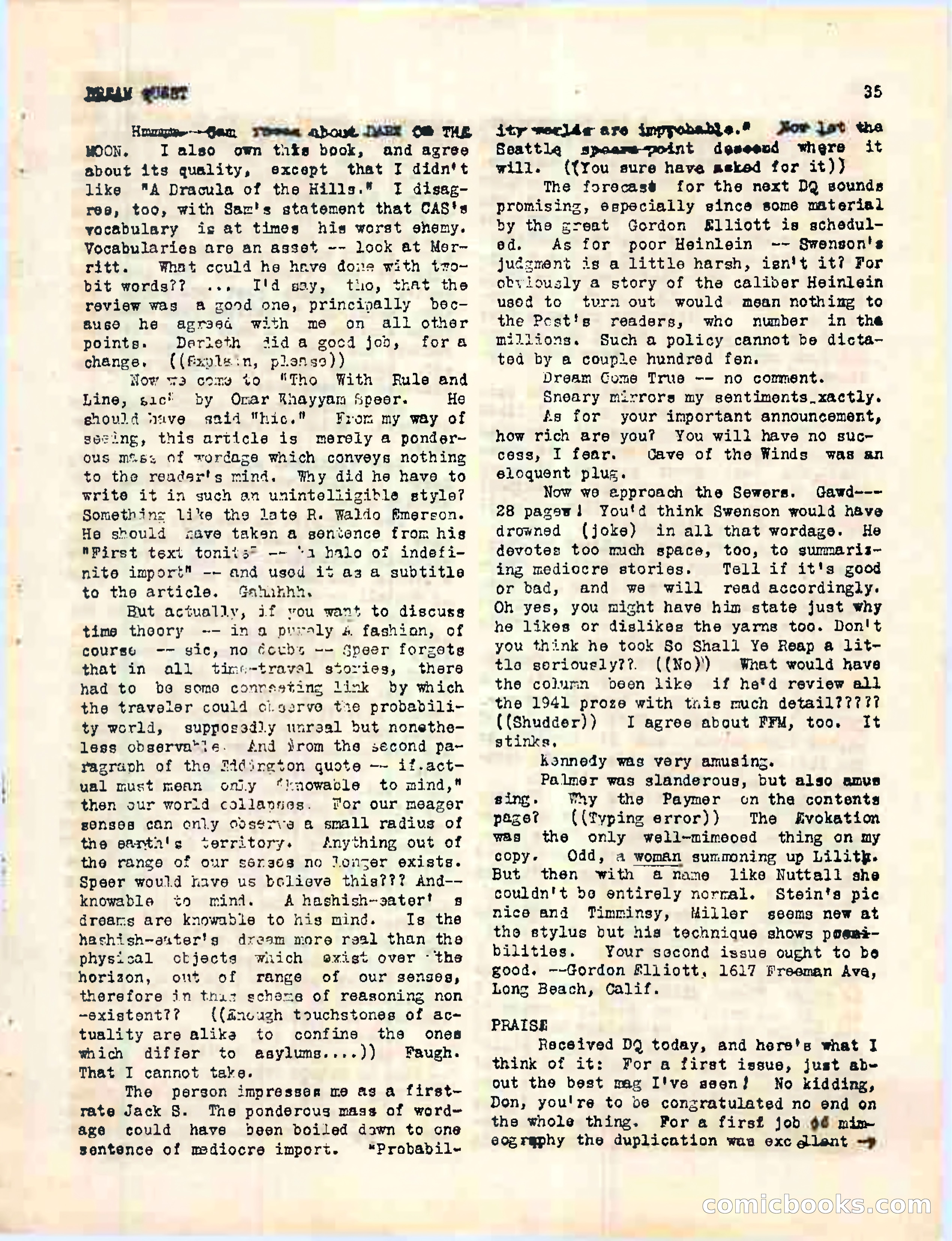 Dream Quest, Vol. 1, No. 2 — page 37 of 44