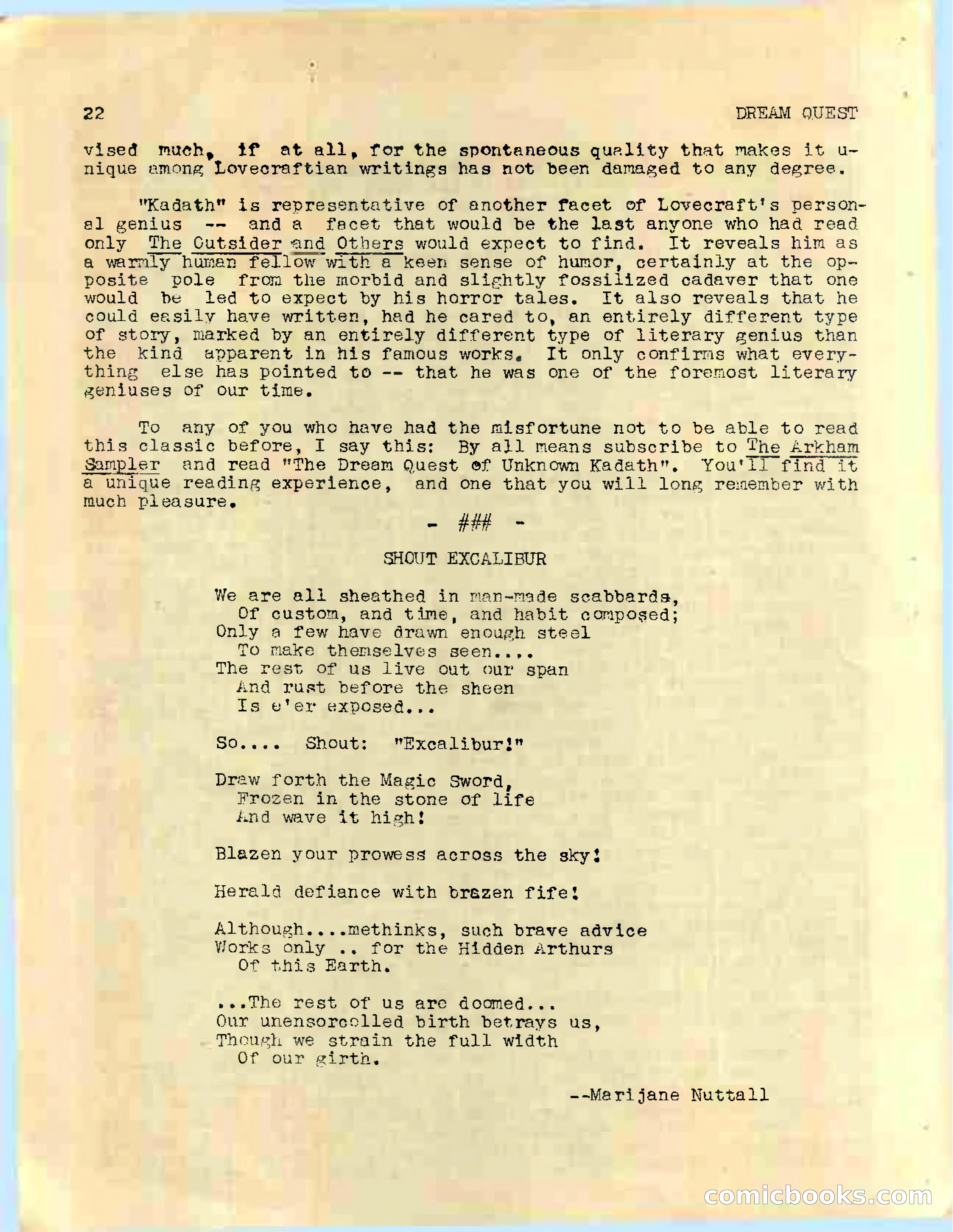 Dream Quest, Vol. 1, No. 5 — page 29 of 44