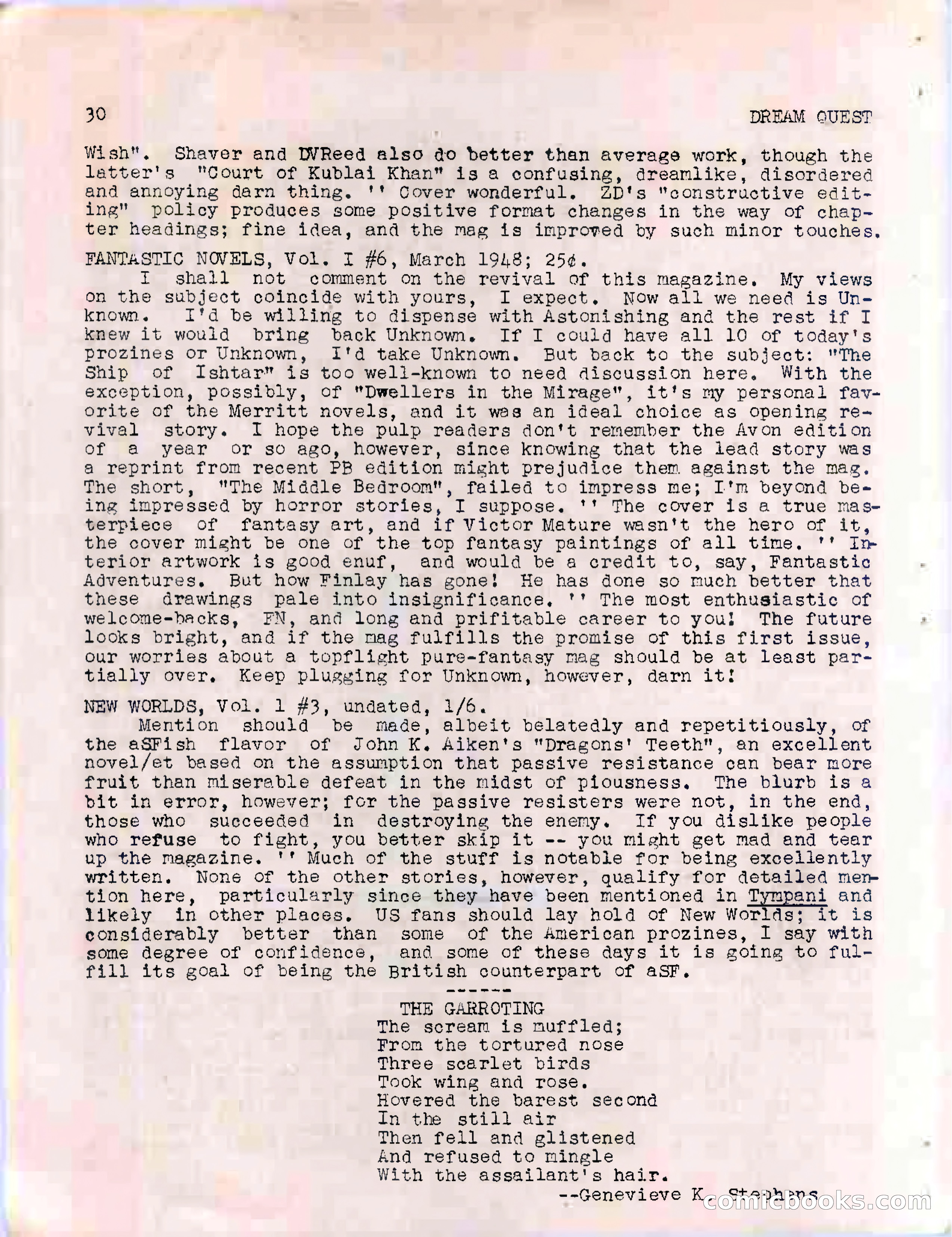 Dream Quest, Vol. 1, No. 5 — page 38 of 44