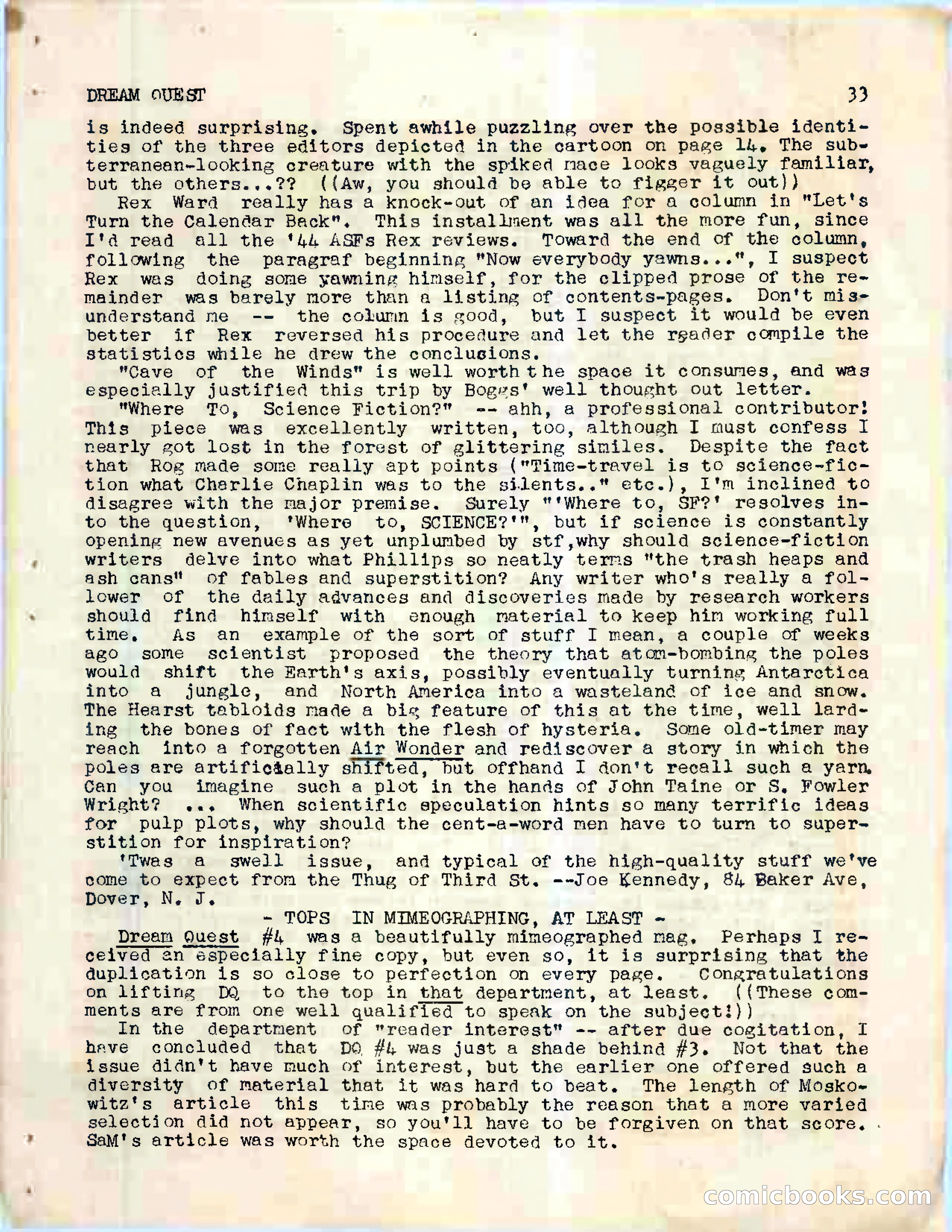 Dream Quest, Vol. 1, No. 5 — page 41 of 44