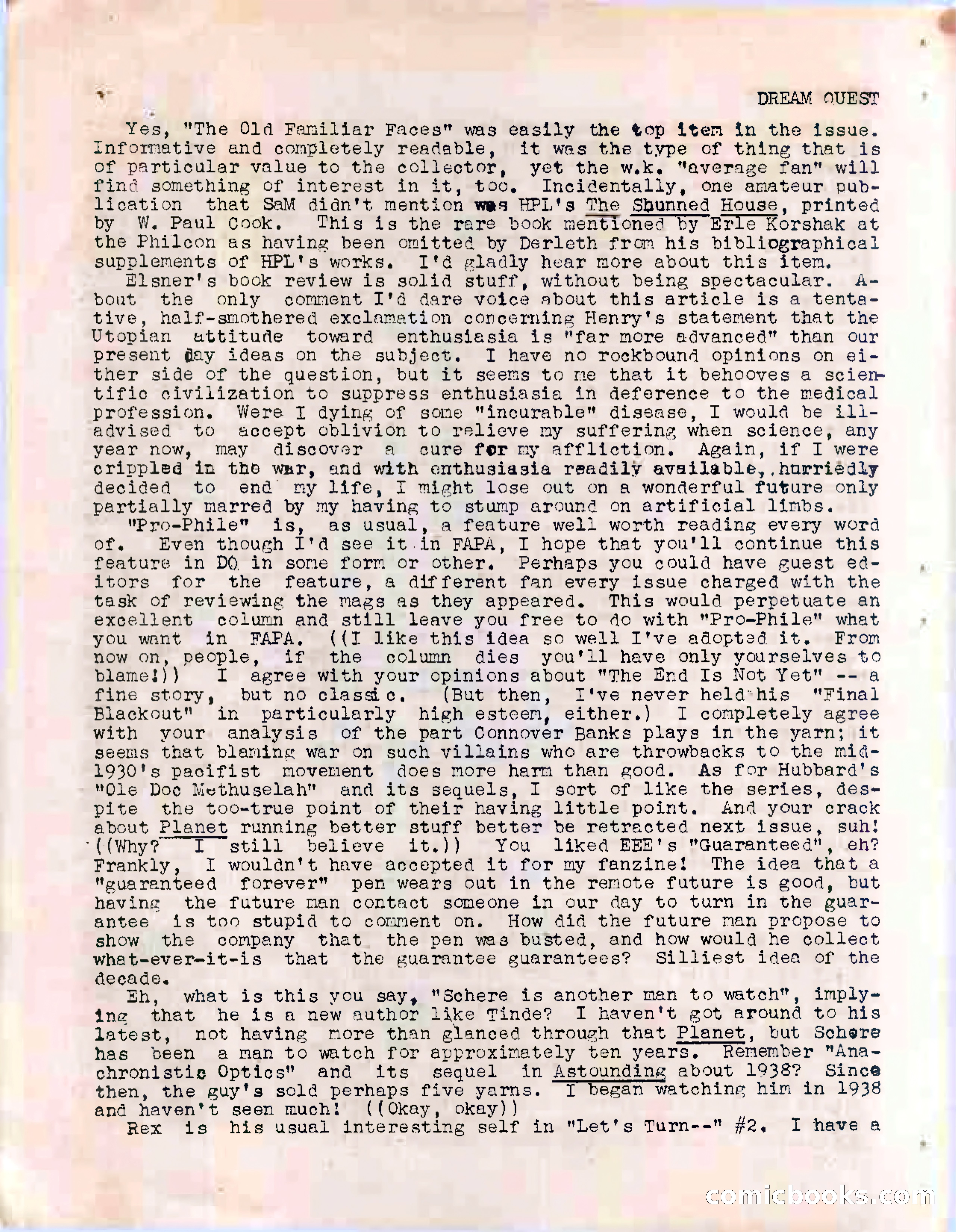Dream Quest, Vol. 1, No. 5 — page 42 of 44