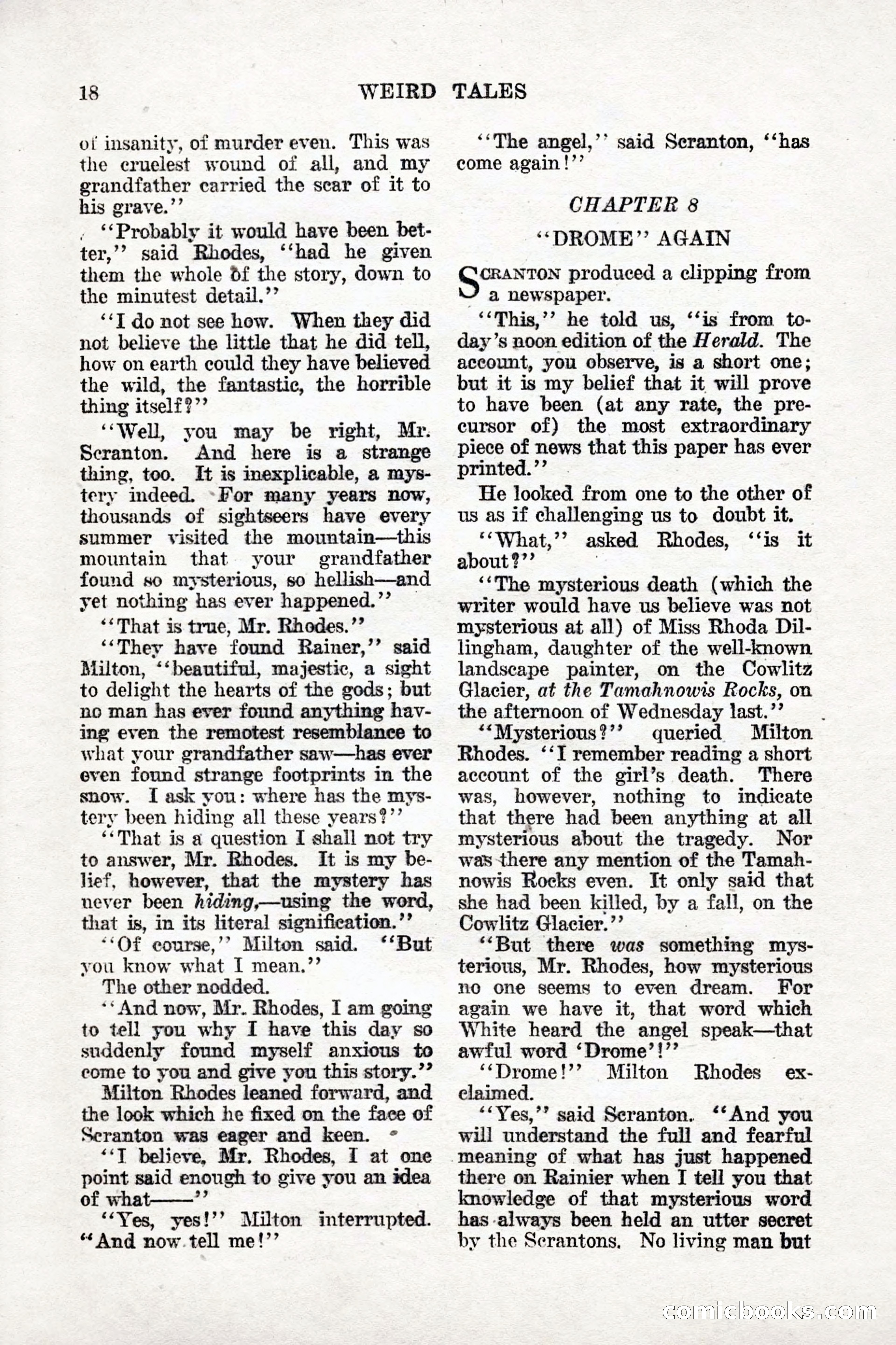 Weird Tales: "Drome" by John Martin Leahy — page 15 of 110