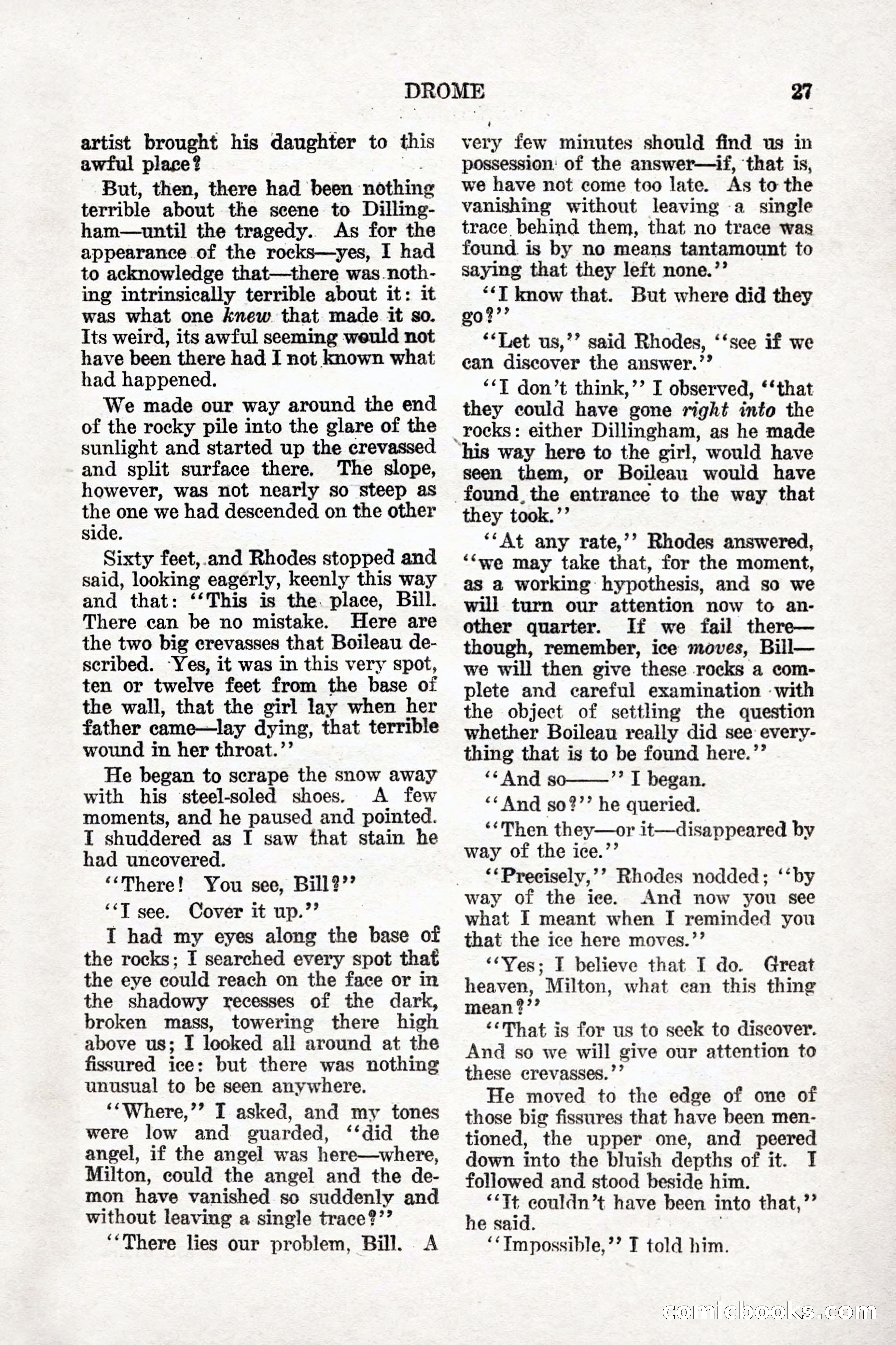 Weird Tales: "Drome" by John Martin Leahy — page 24 of 110