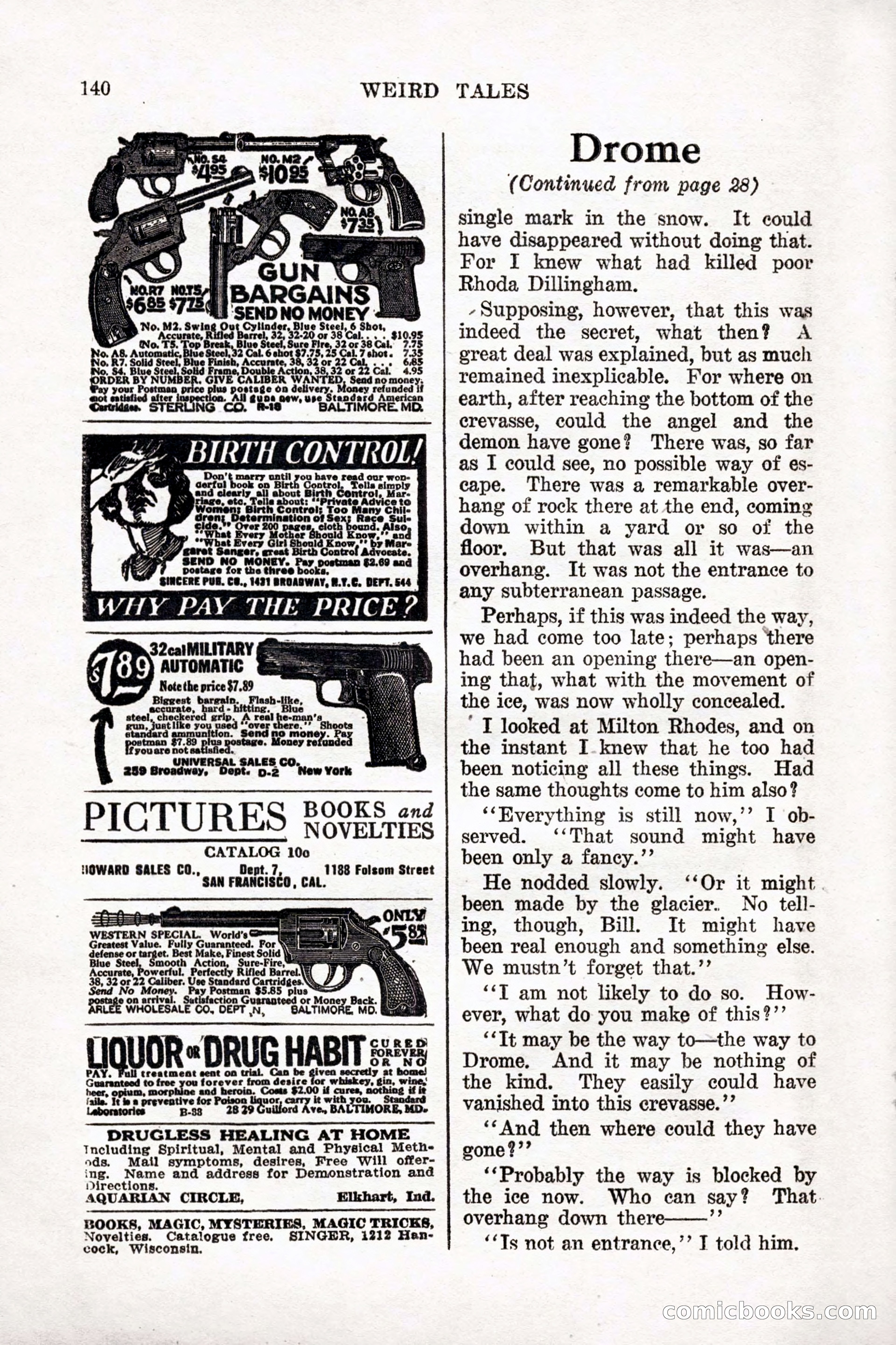 Weird Tales: "Drome" by John Martin Leahy — page 26 of 110