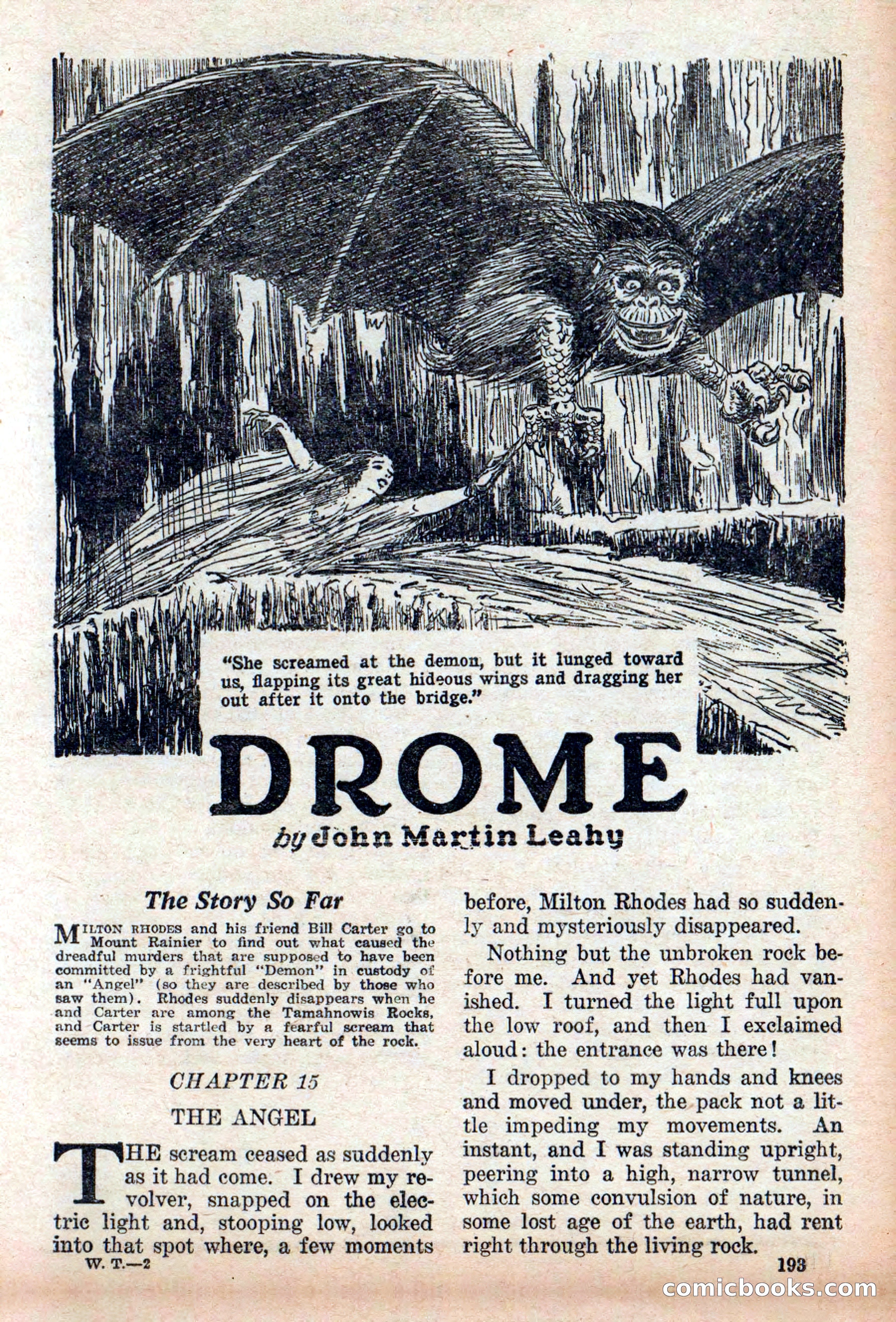 Weird Tales: "Drome" by John Martin Leahy — page 29 of 110