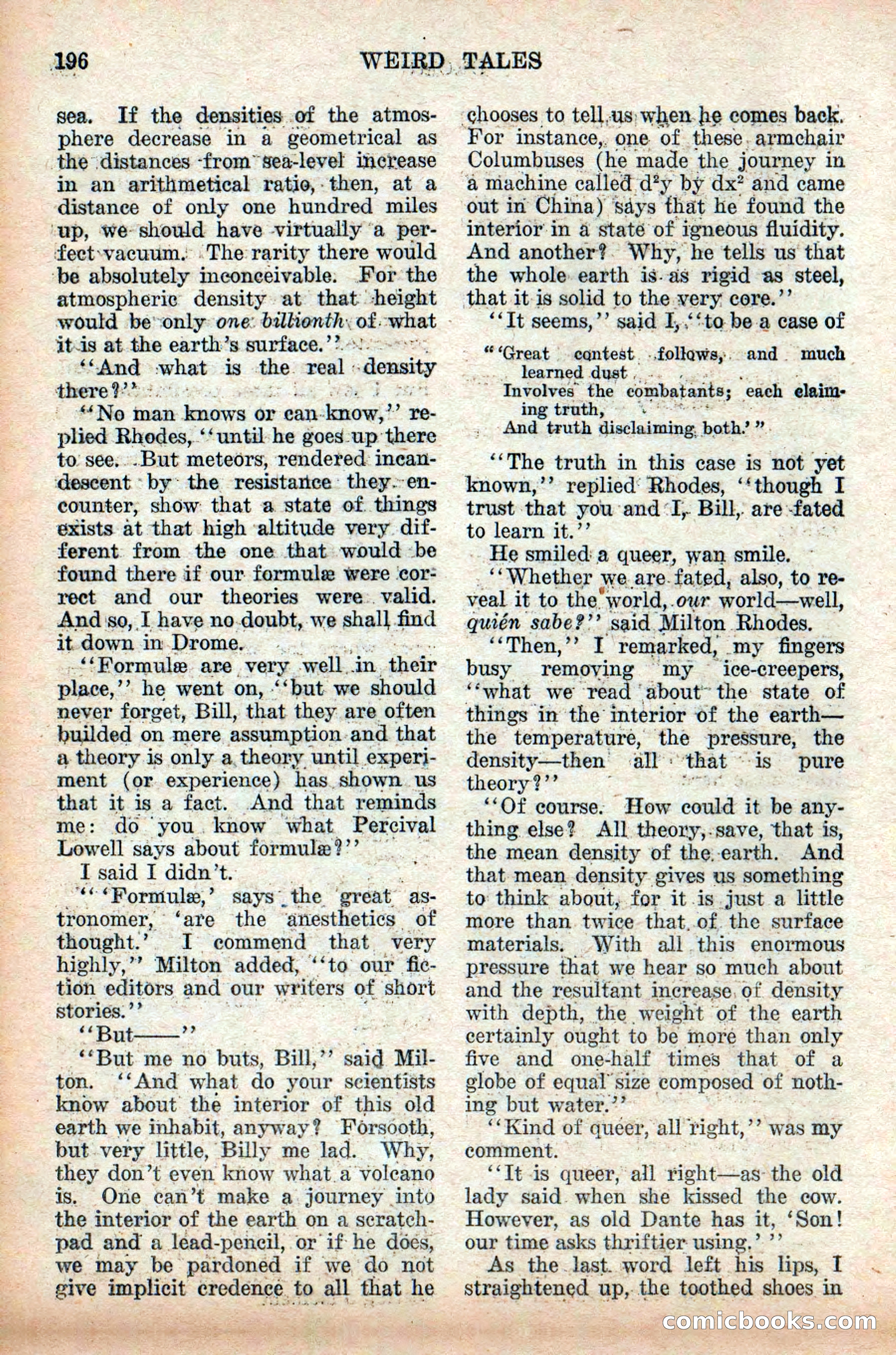 Weird Tales: "Drome" by John Martin Leahy — page 32 of 110
