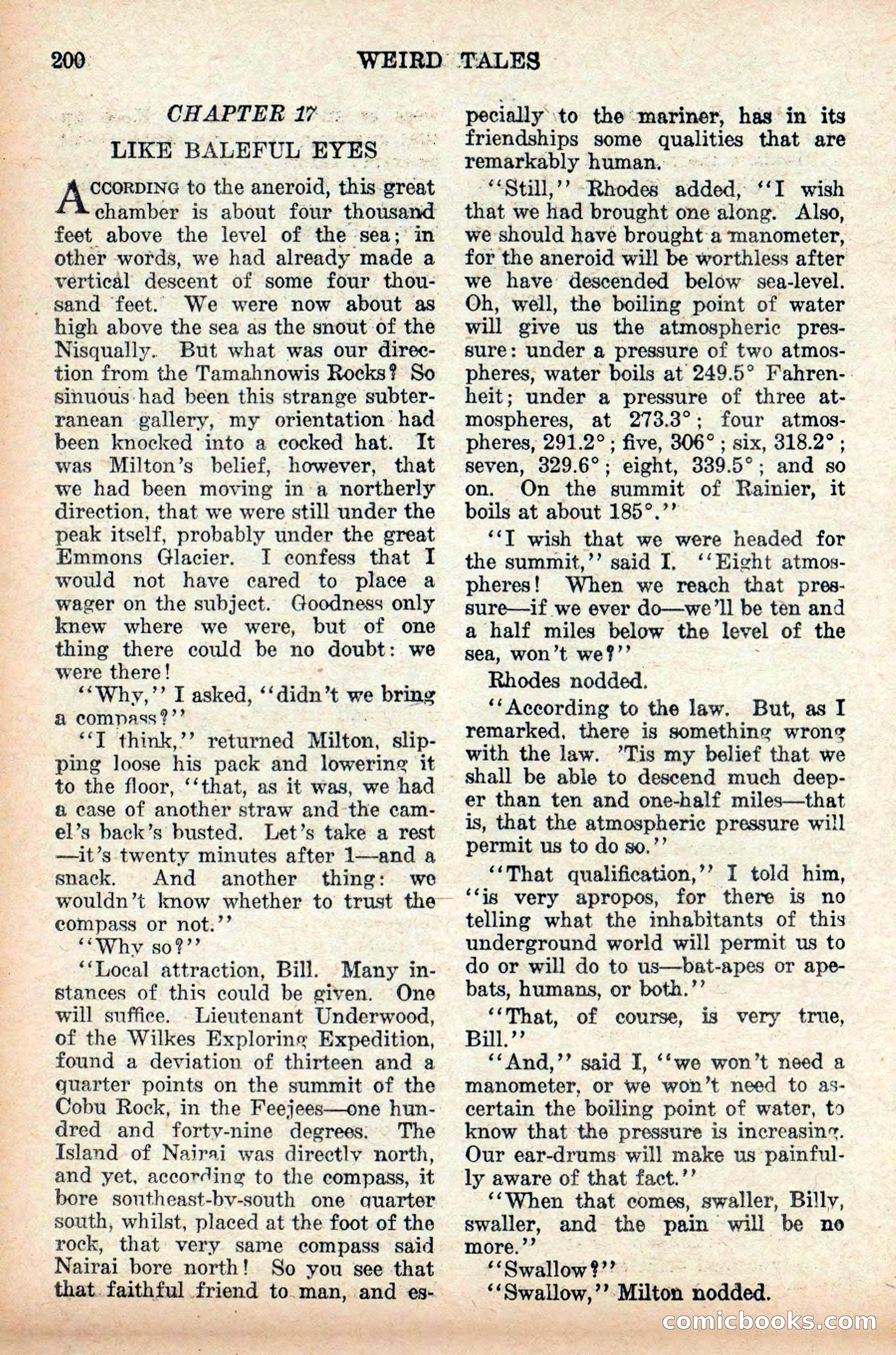 Weird Tales: "Drome" by John Martin Leahy — page 36 of 110