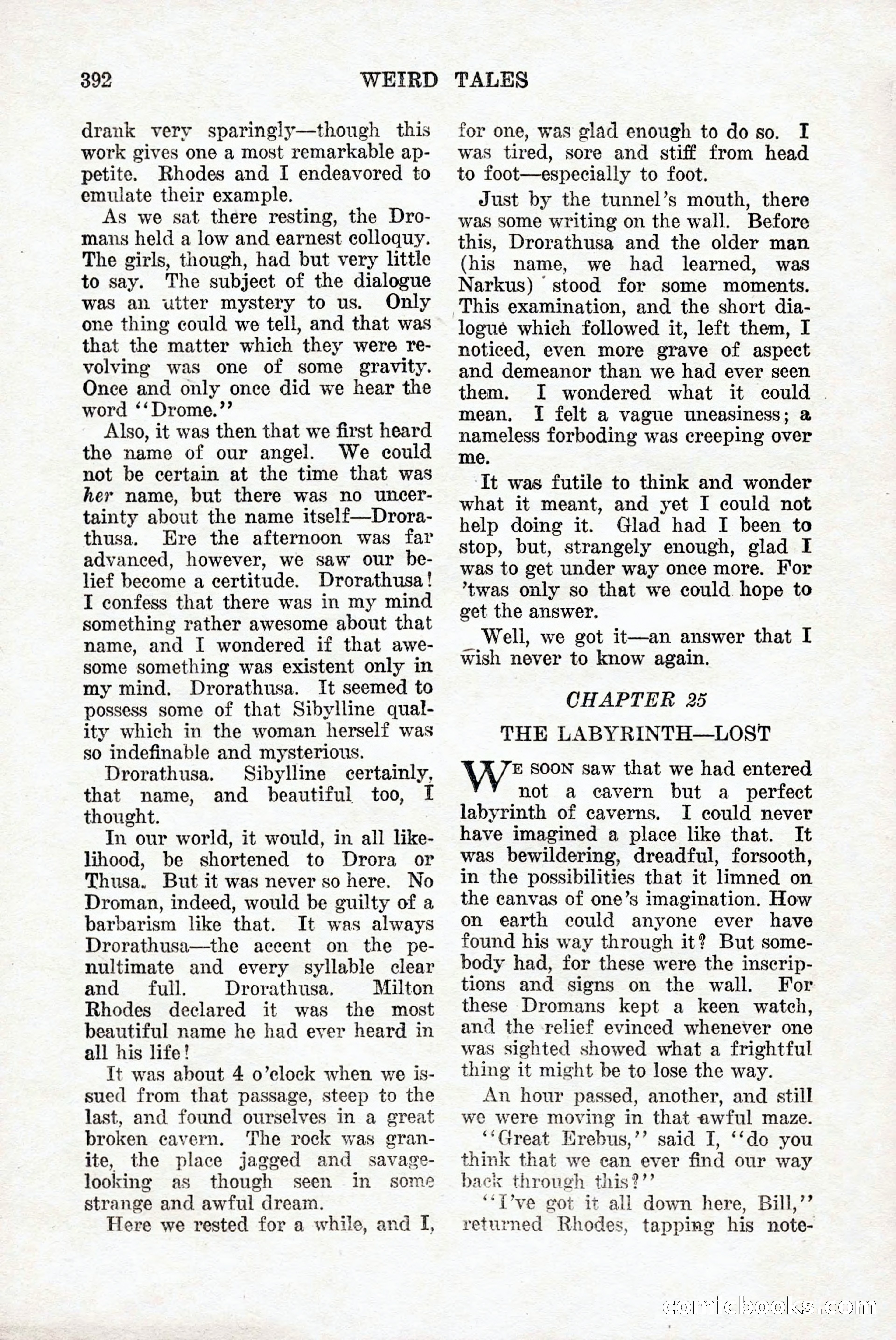 Weird Tales: "Drome" by John Martin Leahy — page 58 of 110