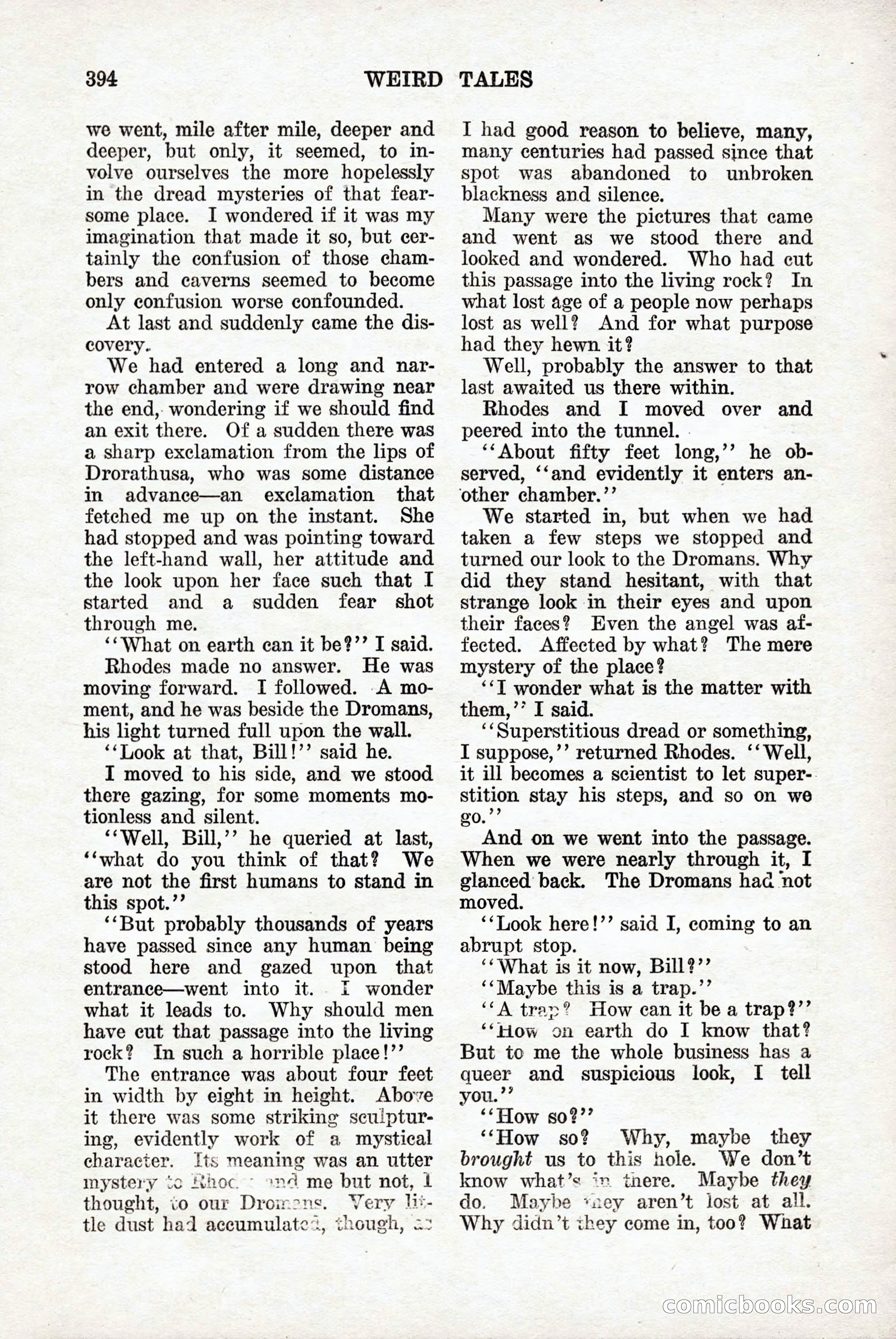 Weird Tales: "Drome" by John Martin Leahy — page 60 of 110