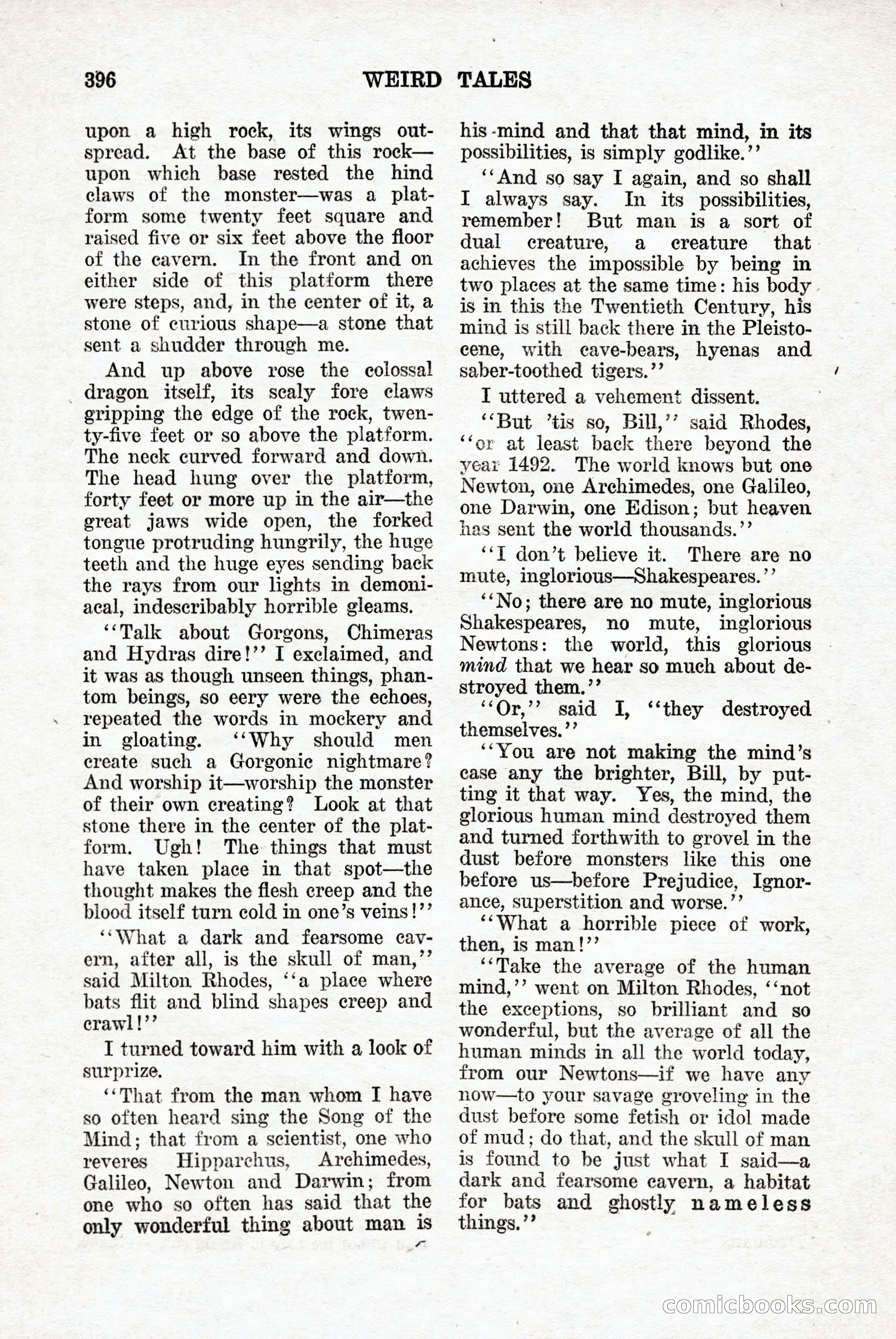 Weird Tales: "Drome" by John Martin Leahy — page 62 of 110