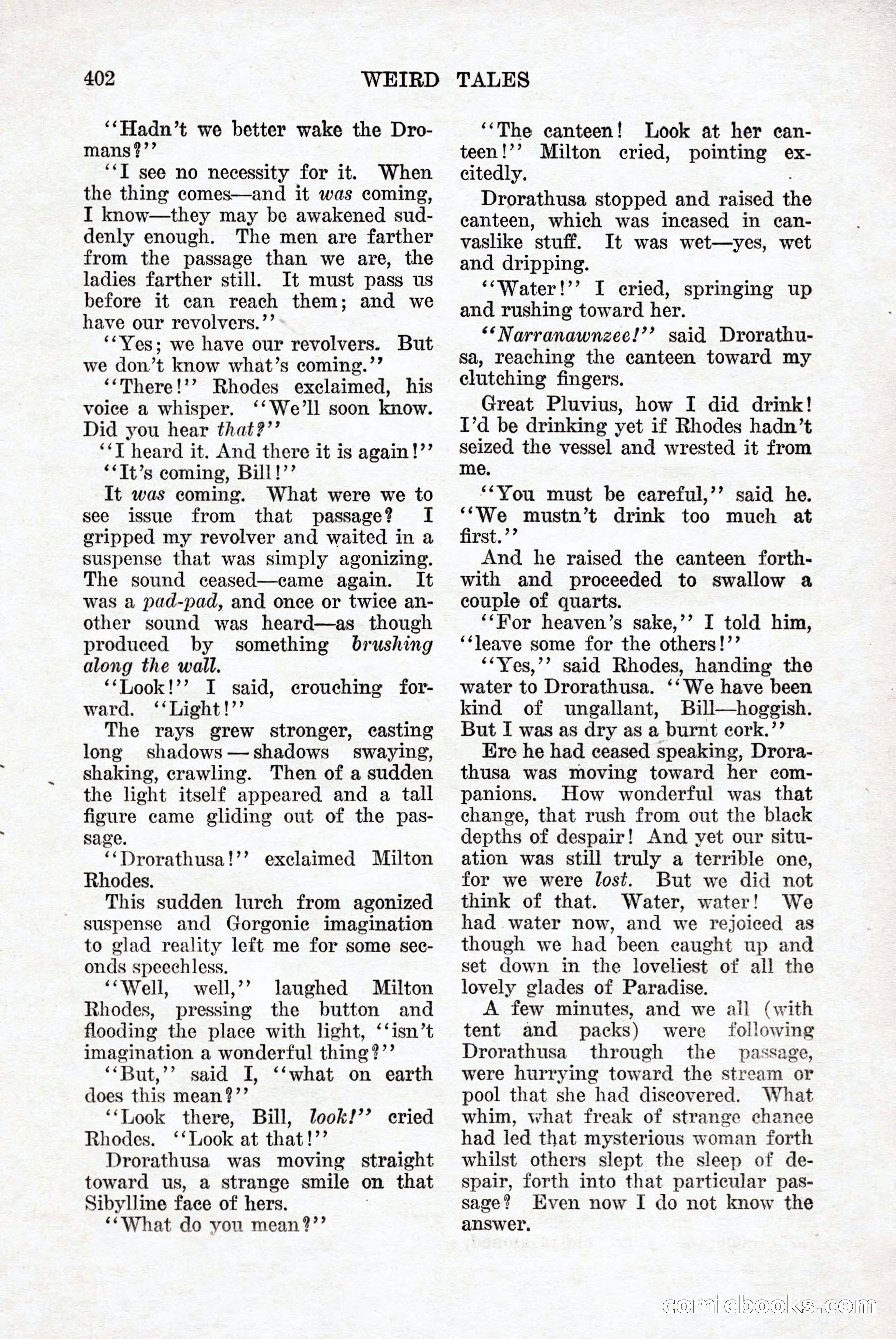 Weird Tales: "Drome" by John Martin Leahy — page 68 of 110