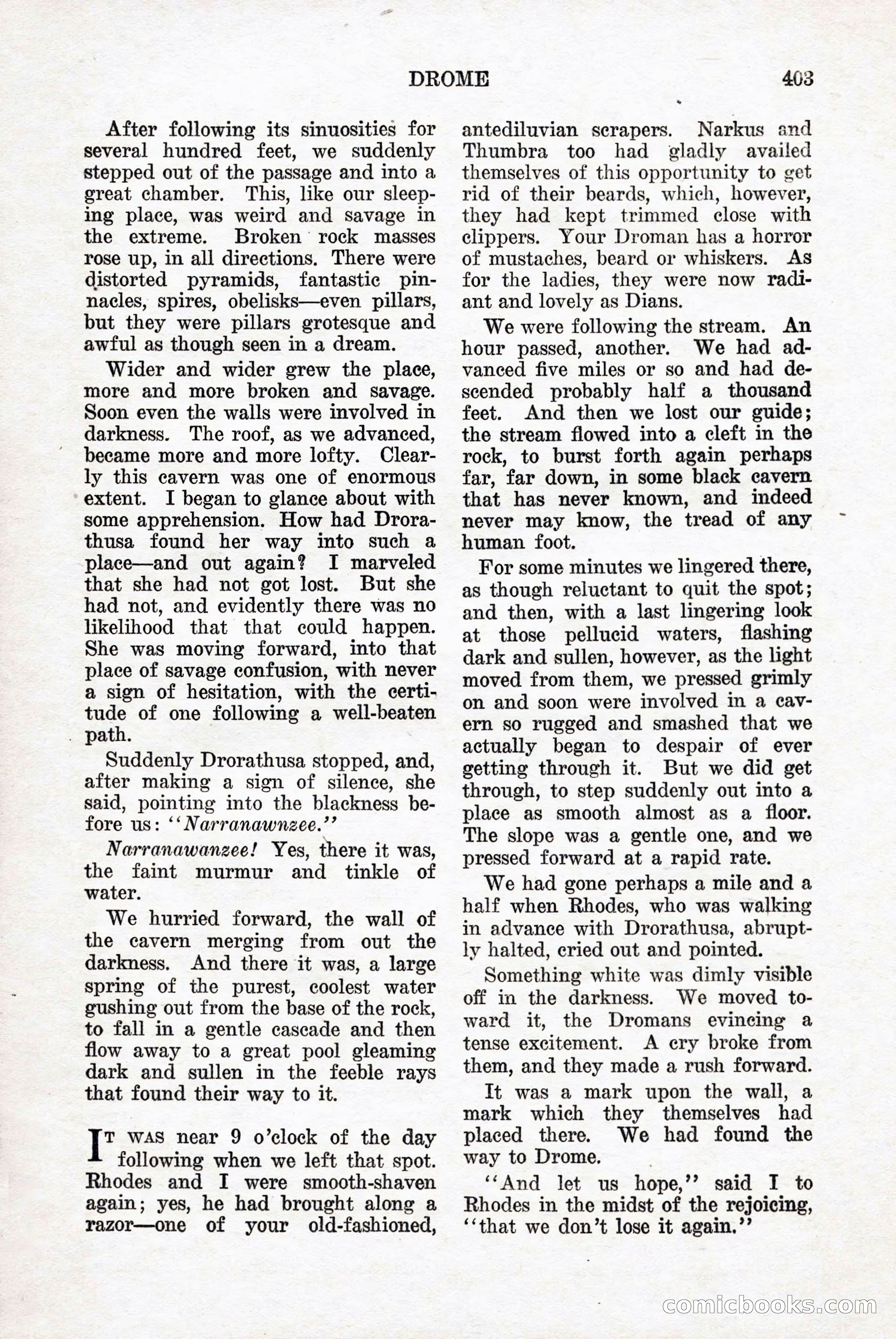 Weird Tales: "Drome" by John Martin Leahy — page 69 of 110