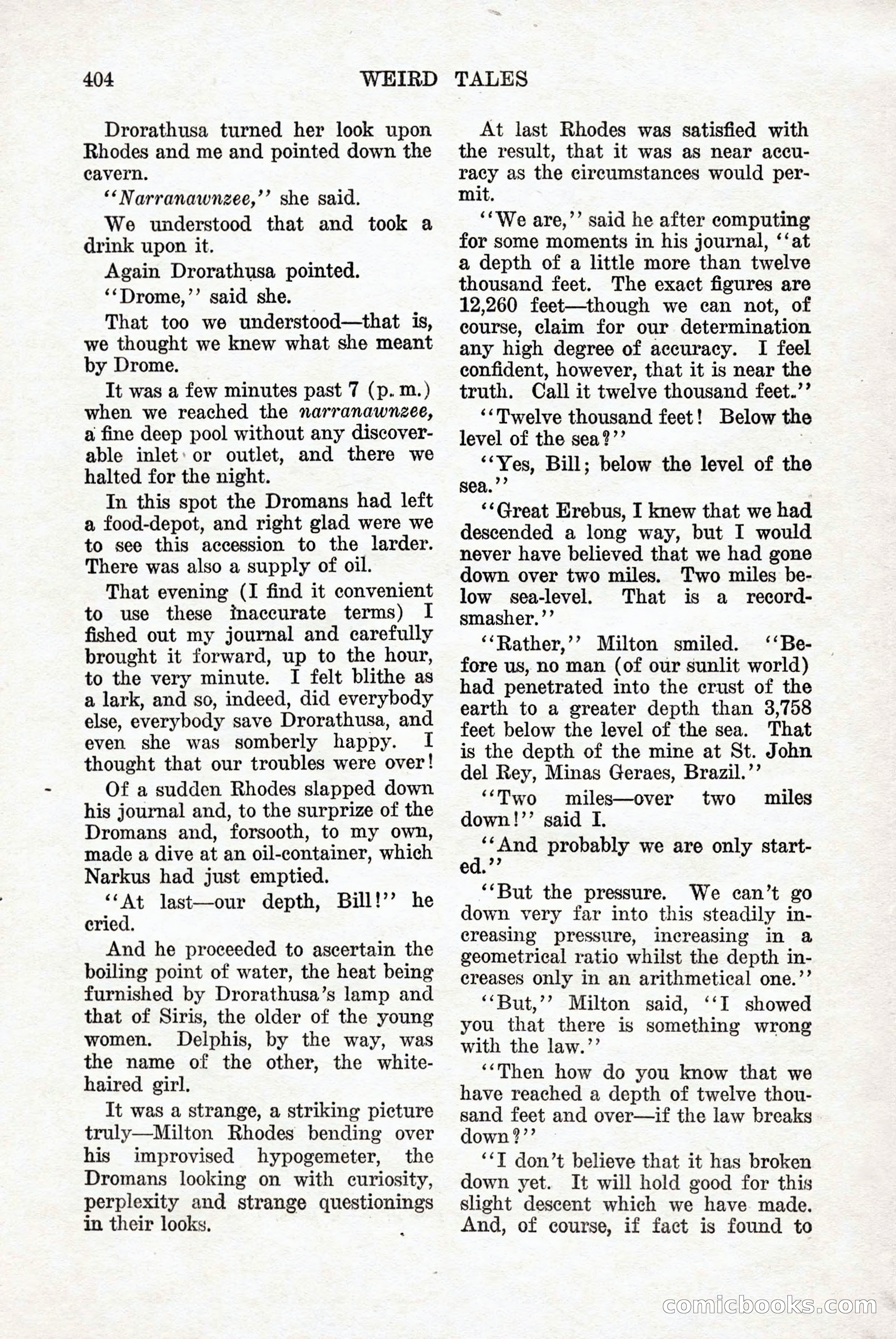 Weird Tales: "Drome" by John Martin Leahy — page 70 of 110