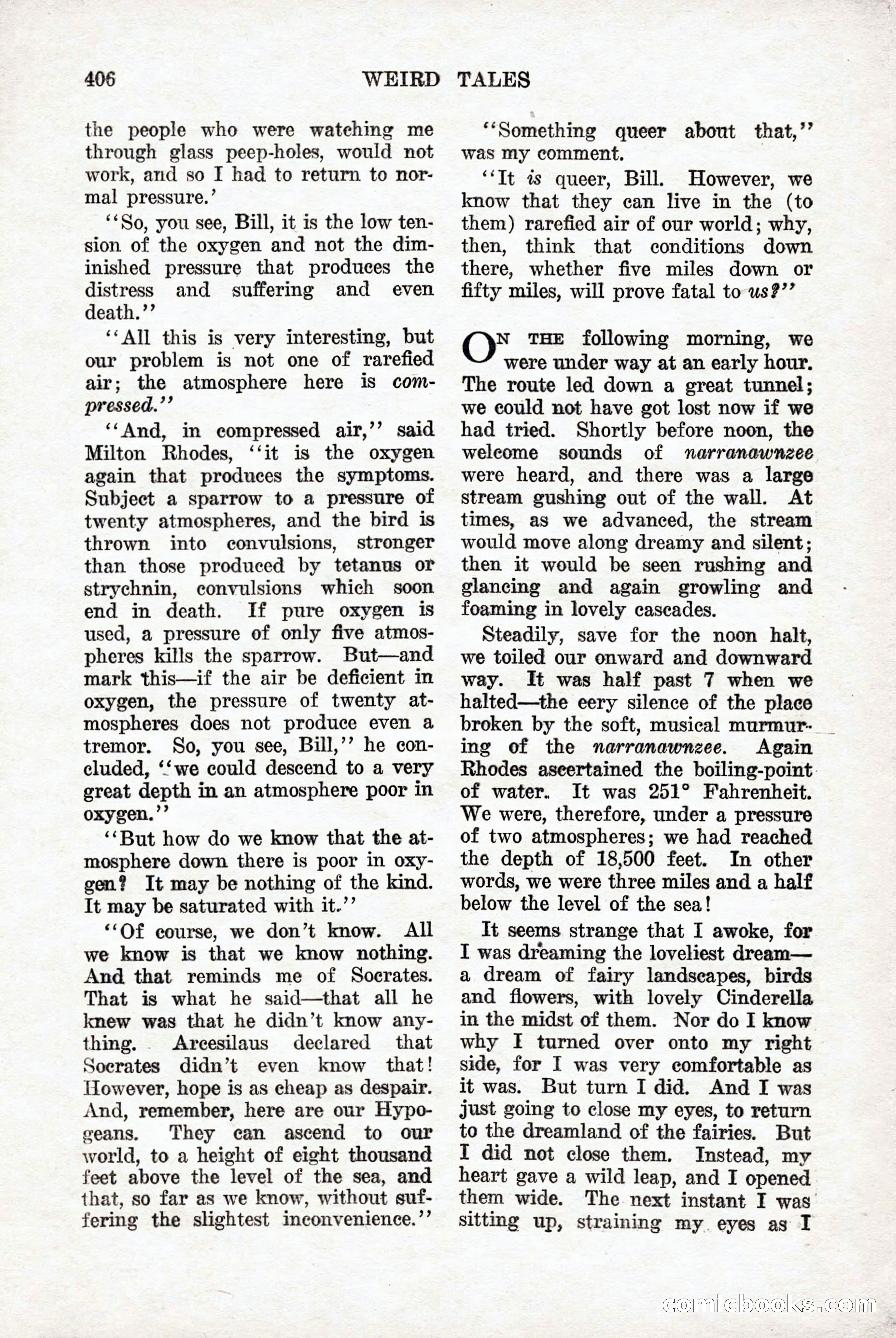 Weird Tales: "Drome" by John Martin Leahy — page 72 of 110