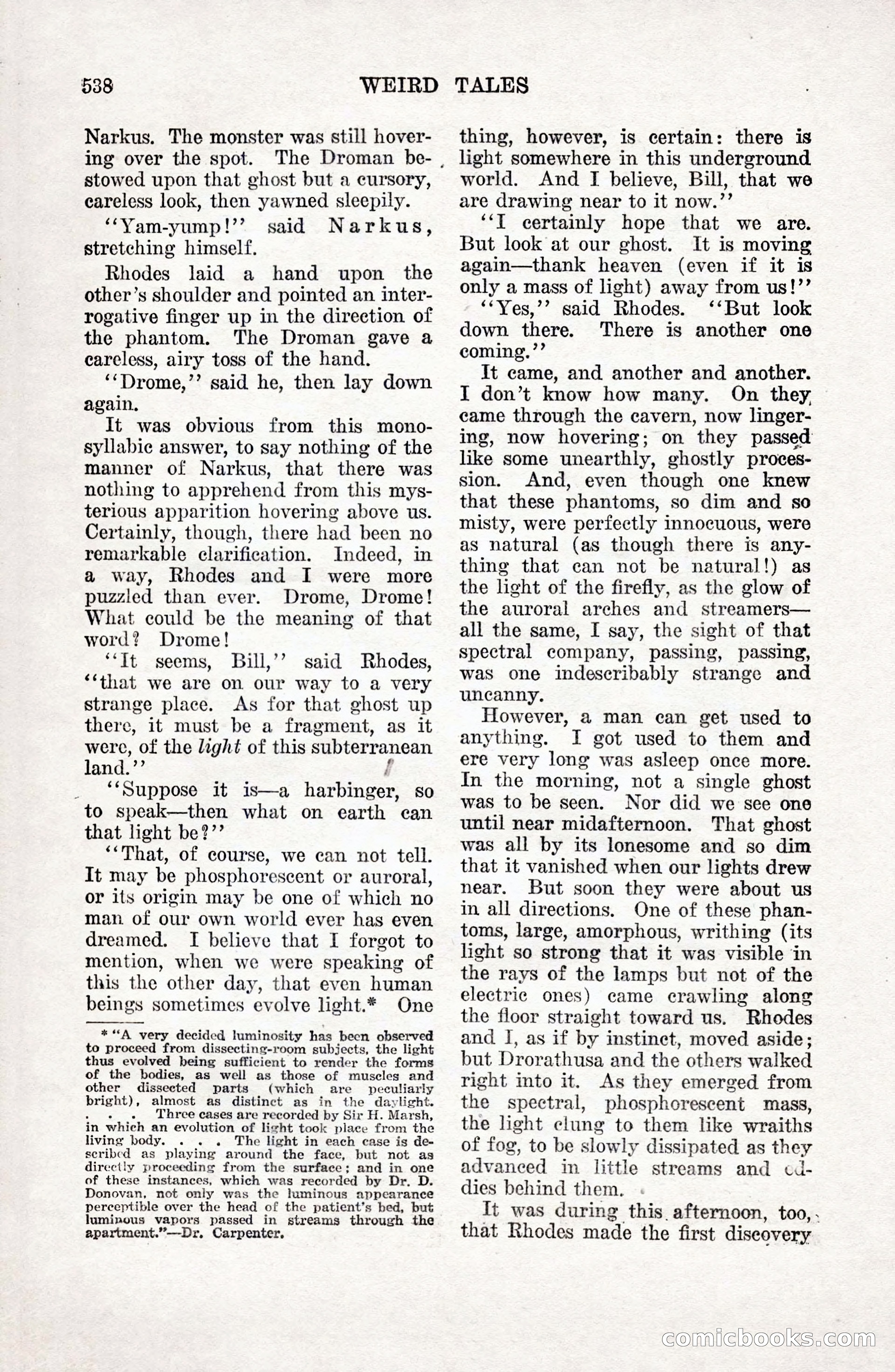 Weird Tales: "Drome" by John Martin Leahy — page 75 of 110