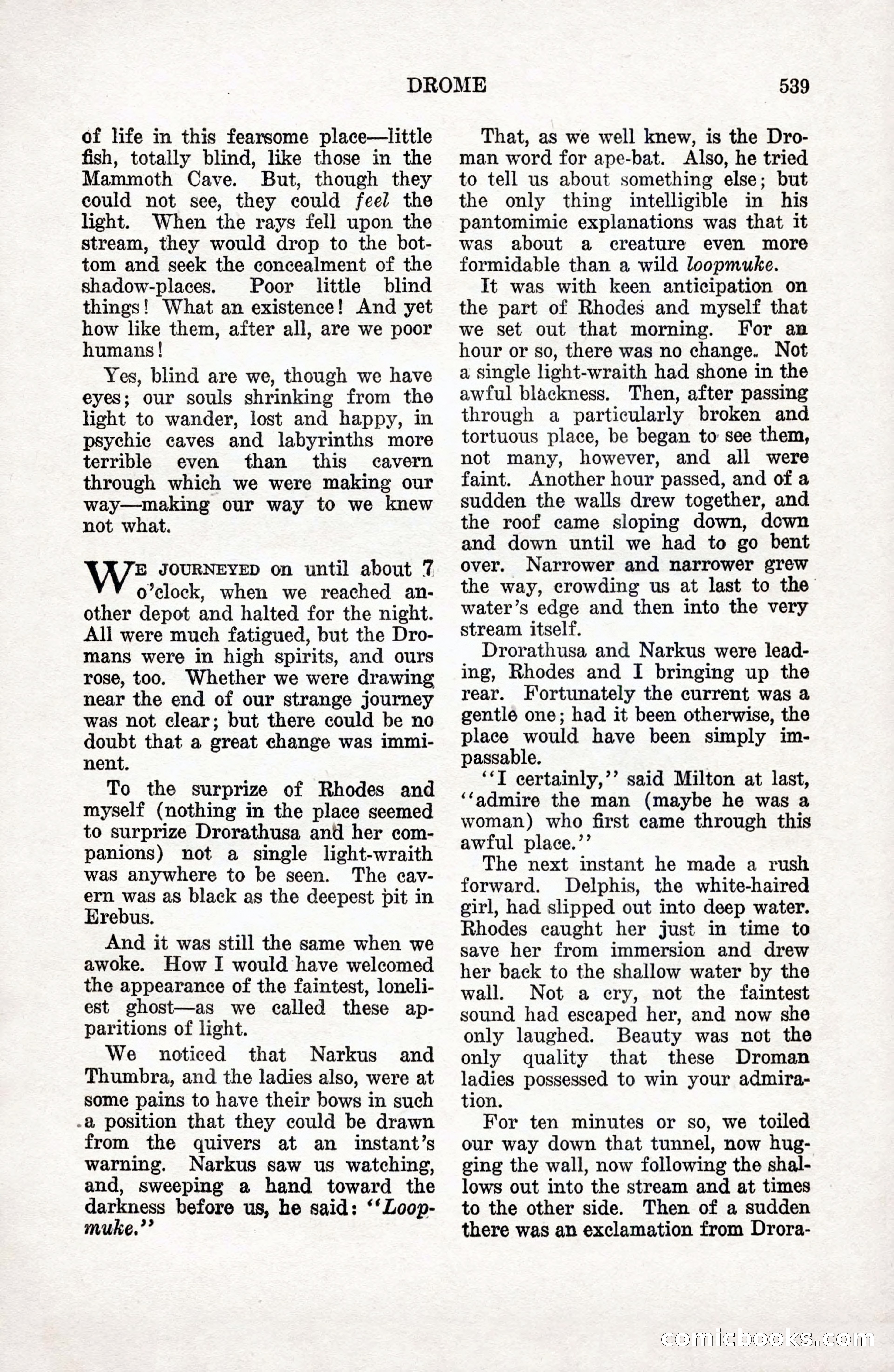 Weird Tales: "Drome" by John Martin Leahy — page 76 of 110