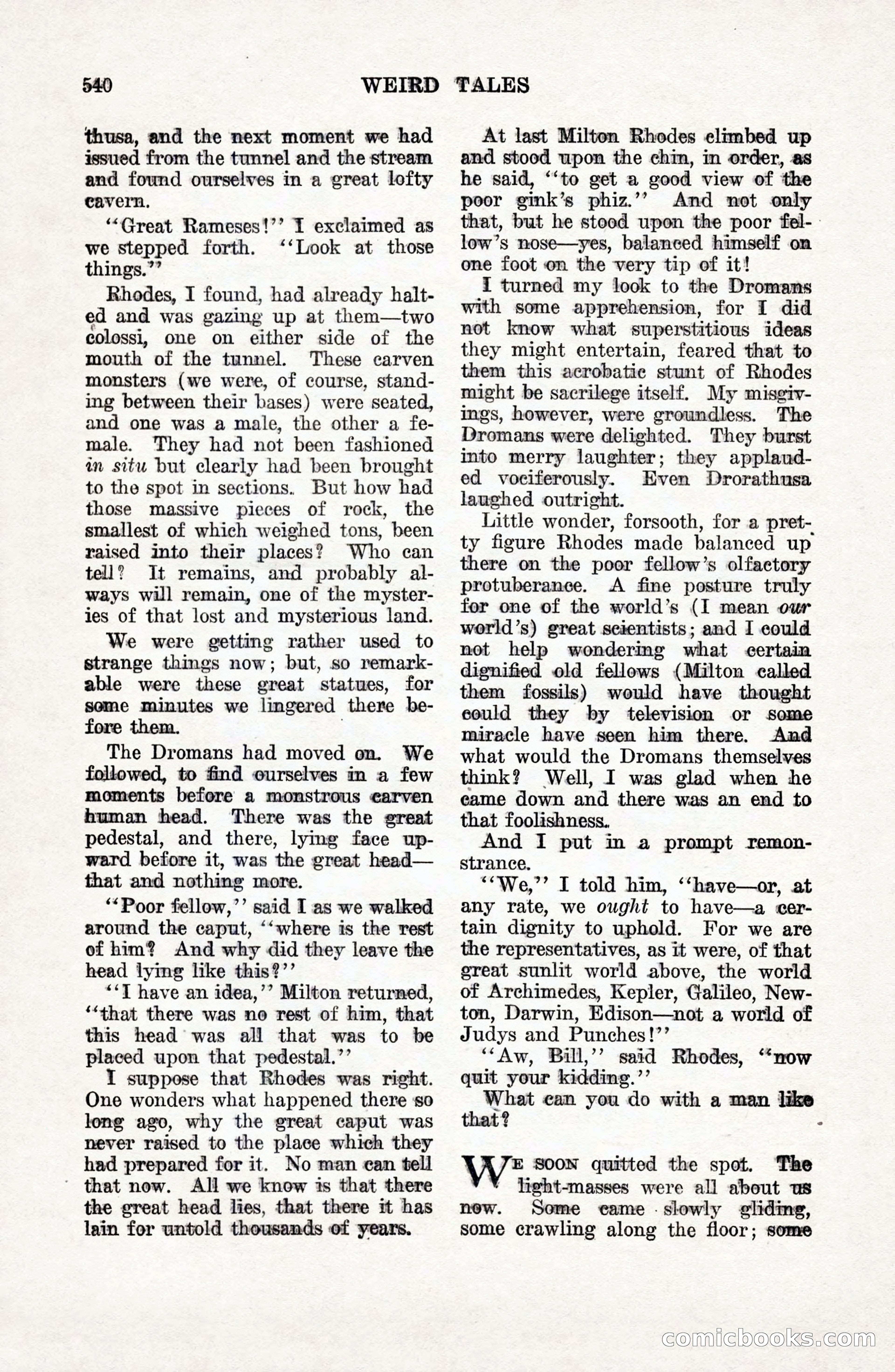 Weird Tales: "Drome" by John Martin Leahy — page 77 of 110