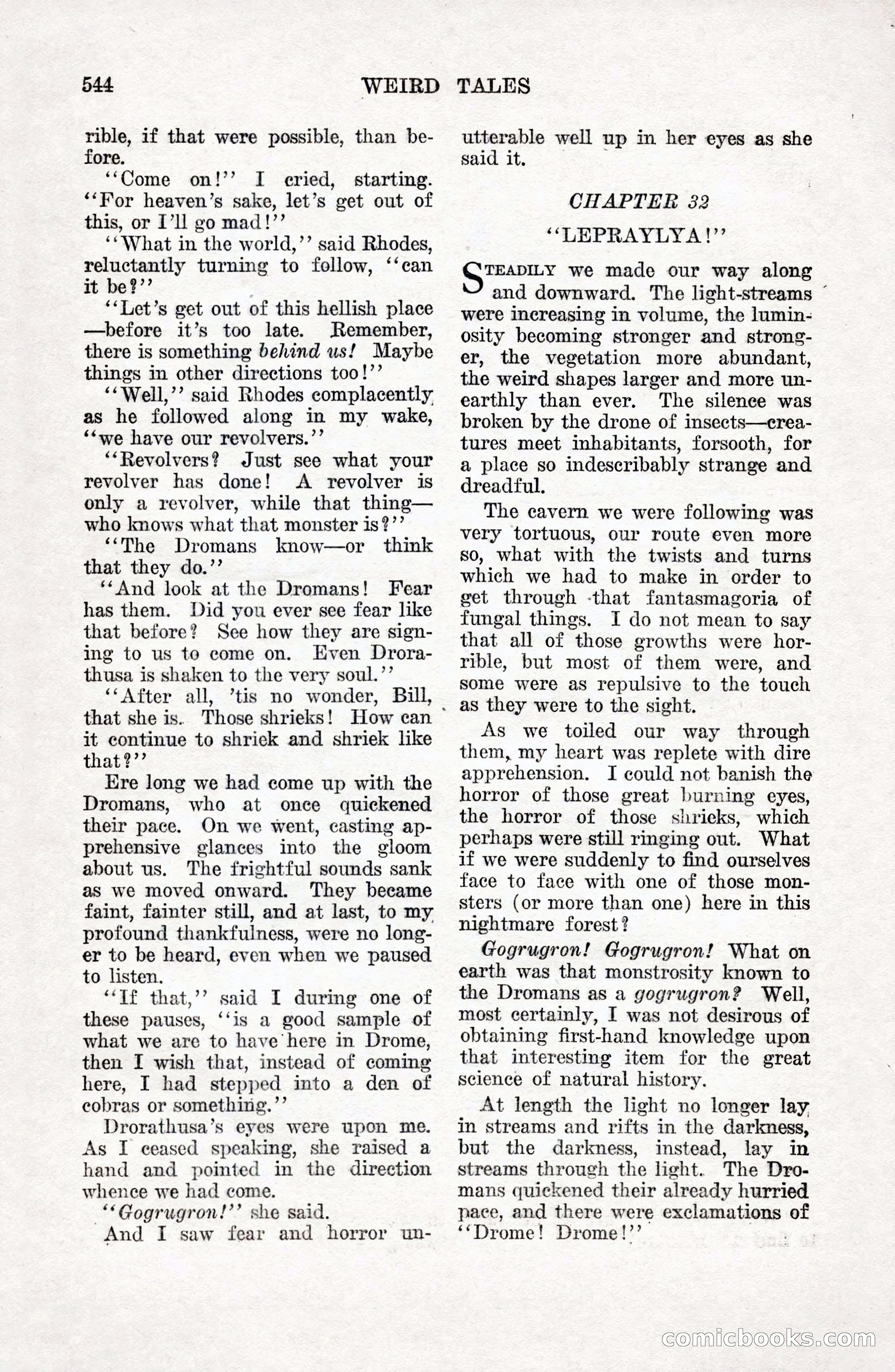 Weird Tales: "Drome" by John Martin Leahy — page 81 of 110