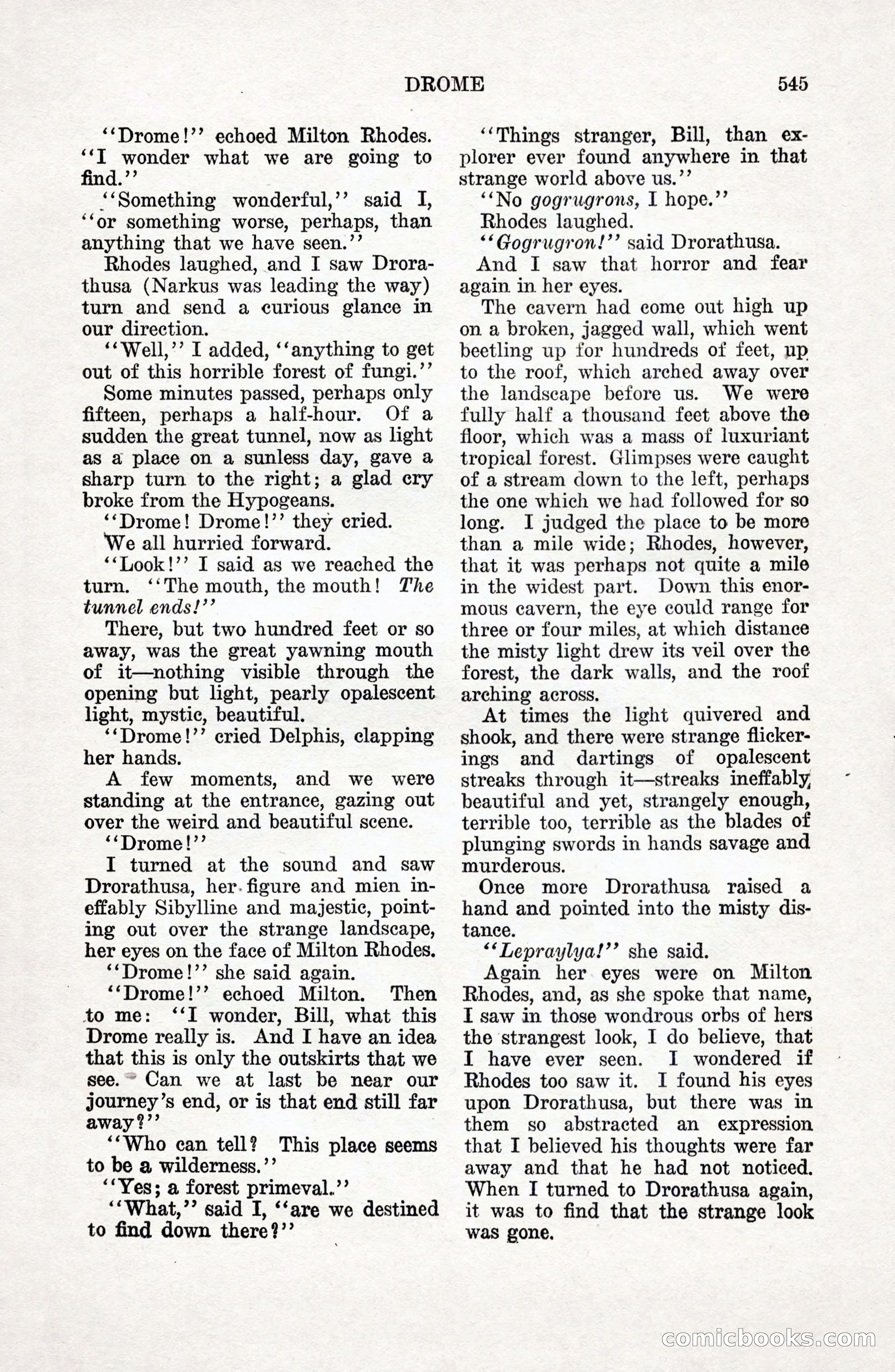 Weird Tales: "Drome" by John Martin Leahy — page 82 of 110