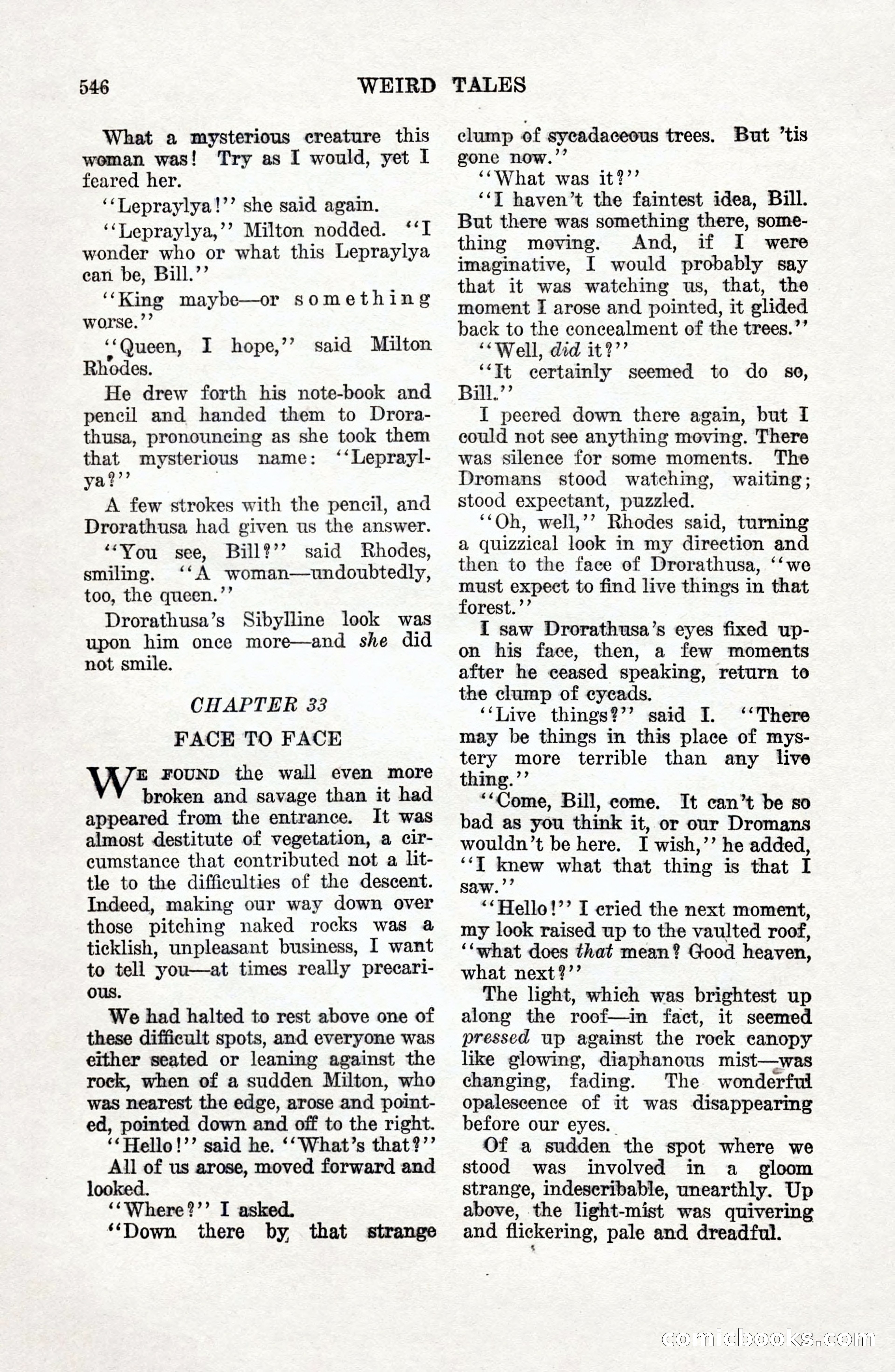 Weird Tales: "Drome" by John Martin Leahy — page 83 of 110