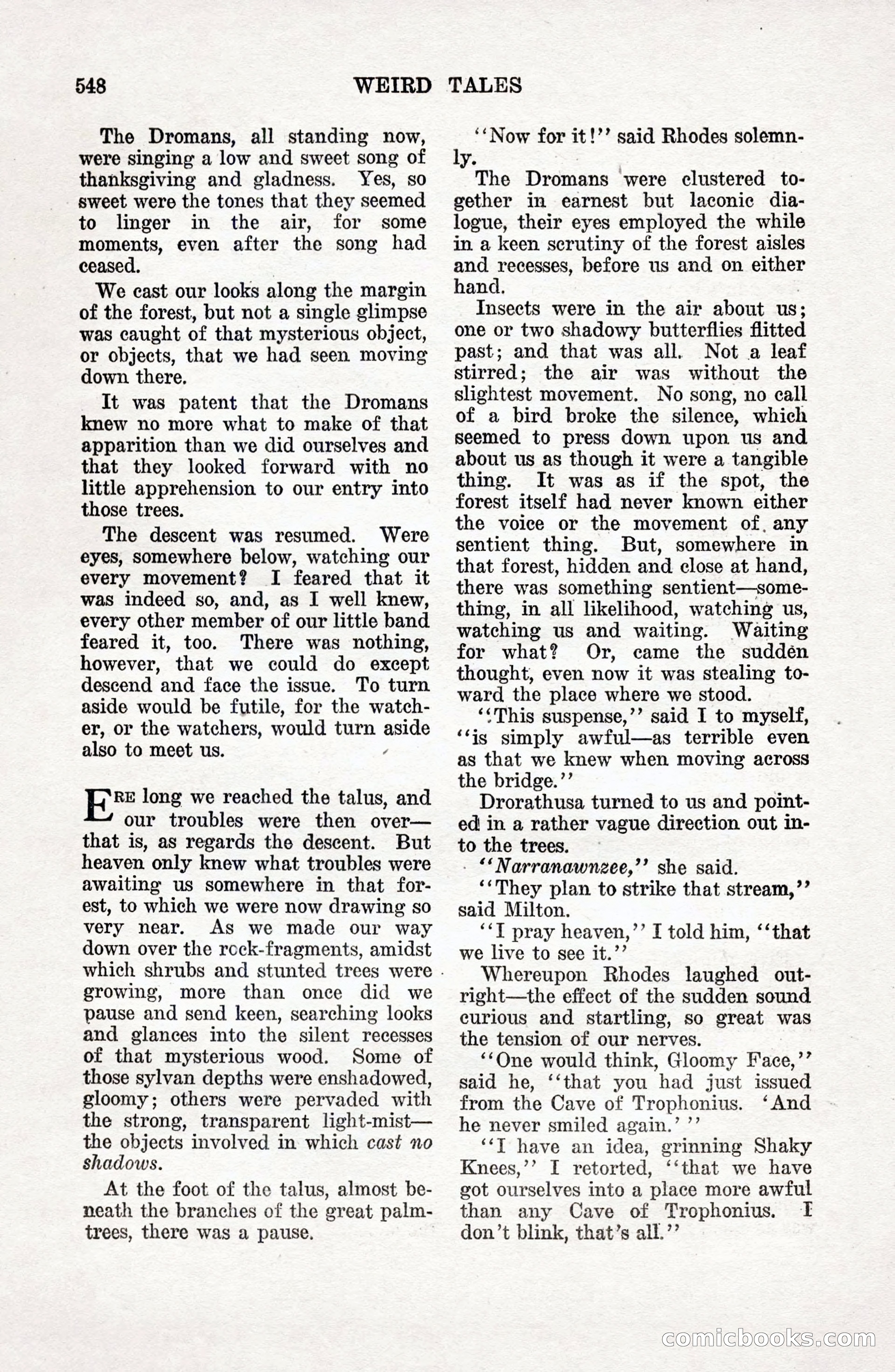 Weird Tales: "Drome" by John Martin Leahy — page 85 of 110