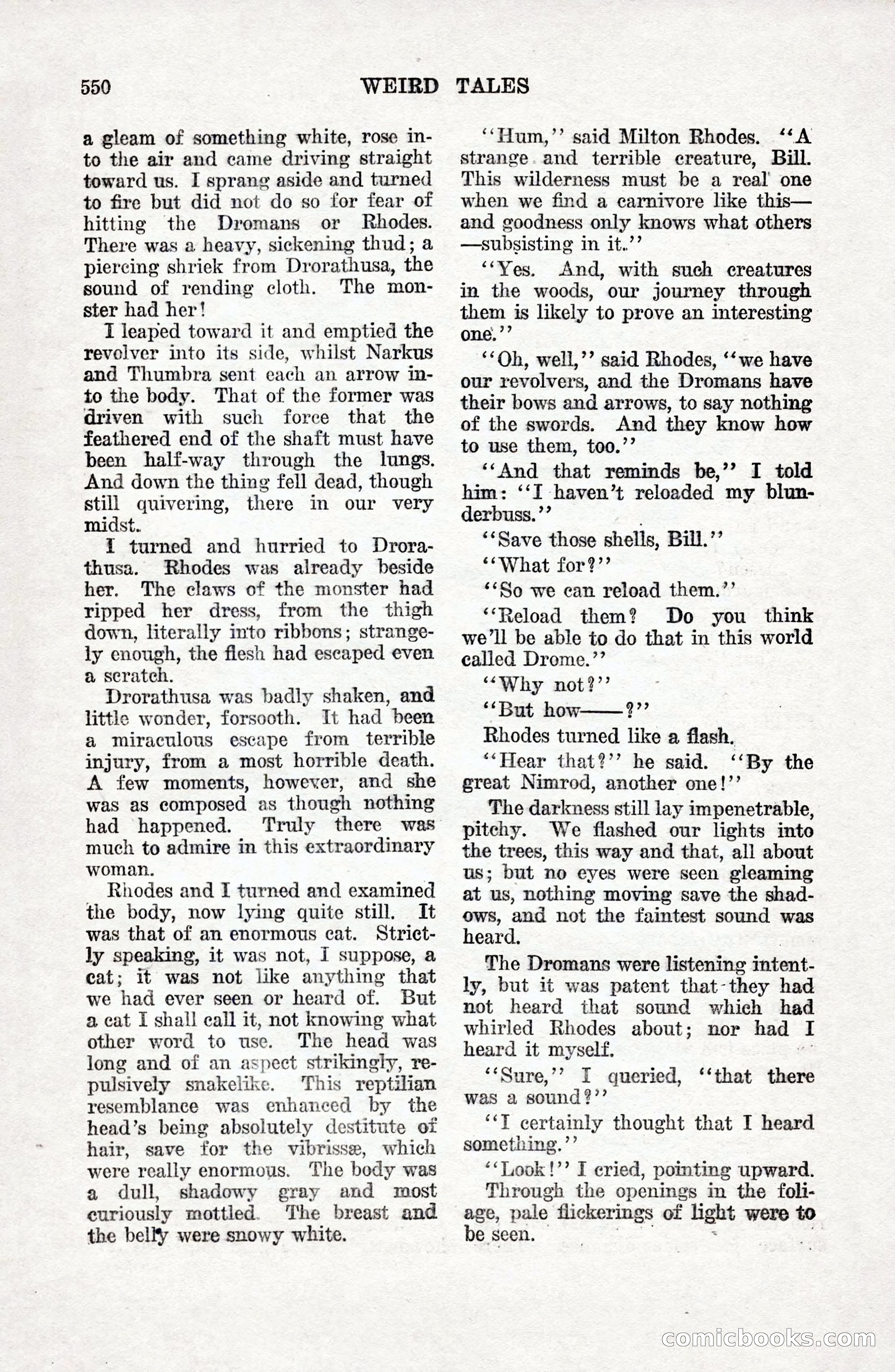 Weird Tales: "Drome" by John Martin Leahy — page 87 of 110