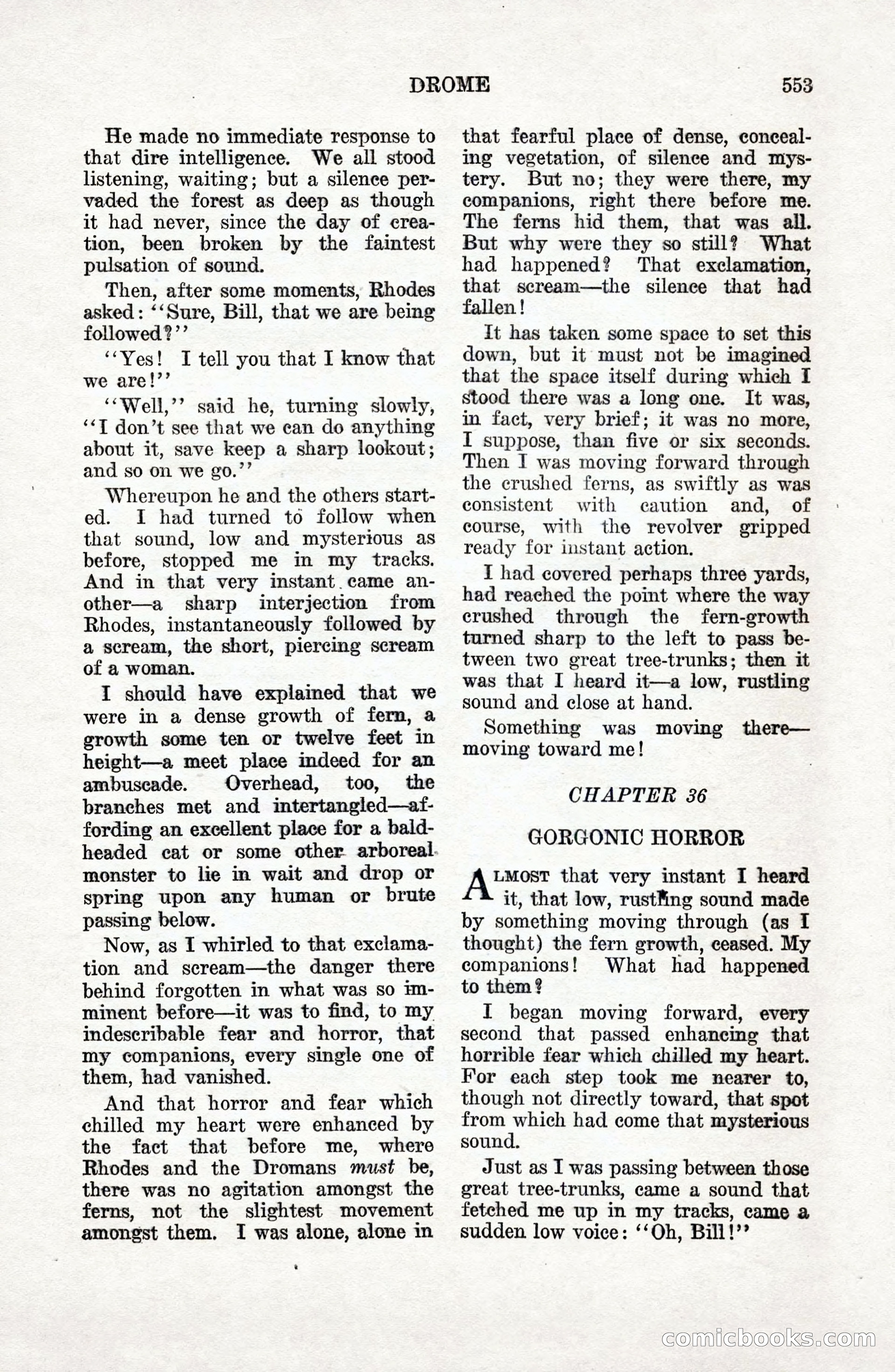 Weird Tales: "Drome" by John Martin Leahy — page 90 of 110
