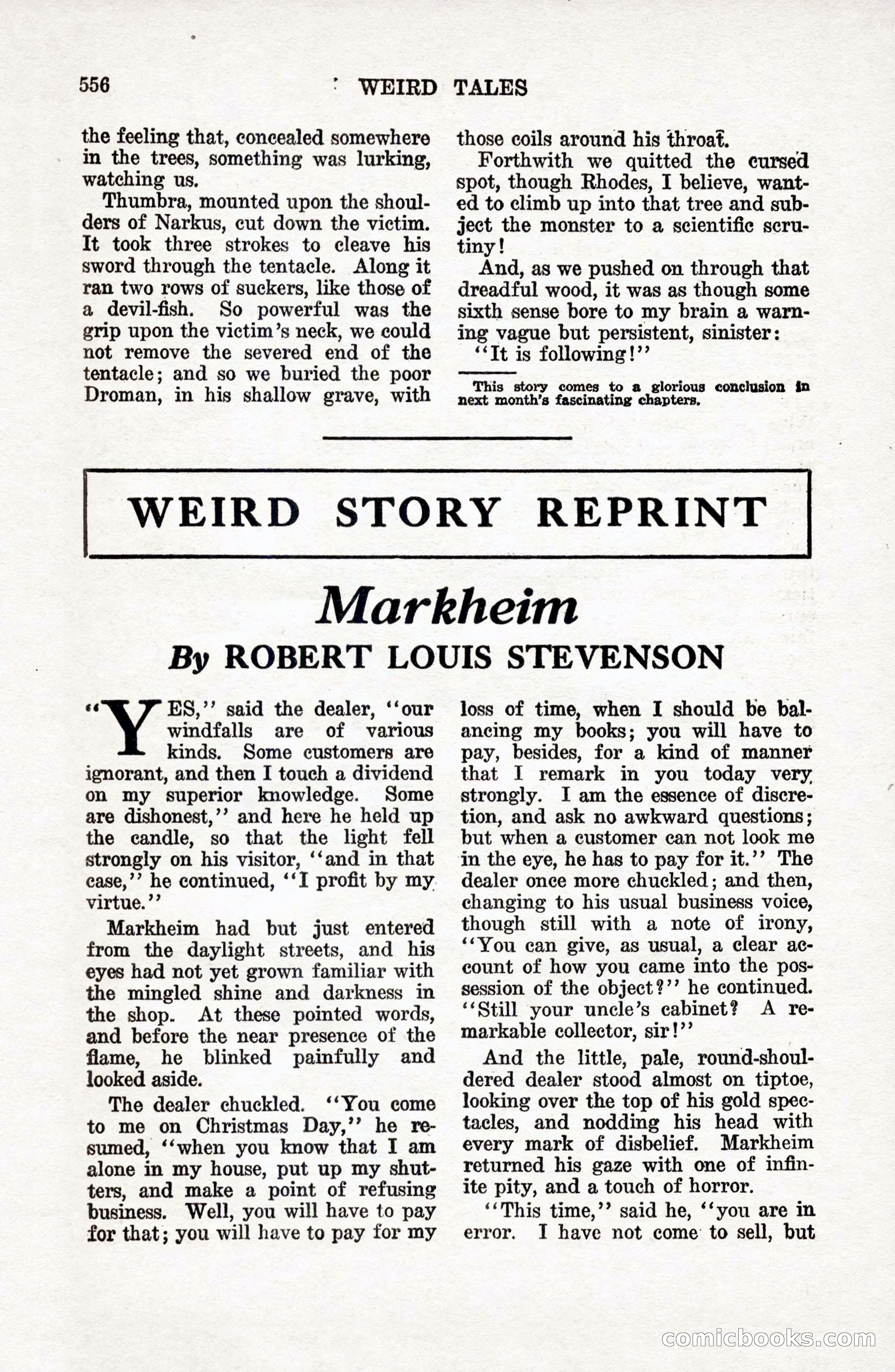 Weird Tales: "Drome" by John Martin Leahy — page 93 of 110