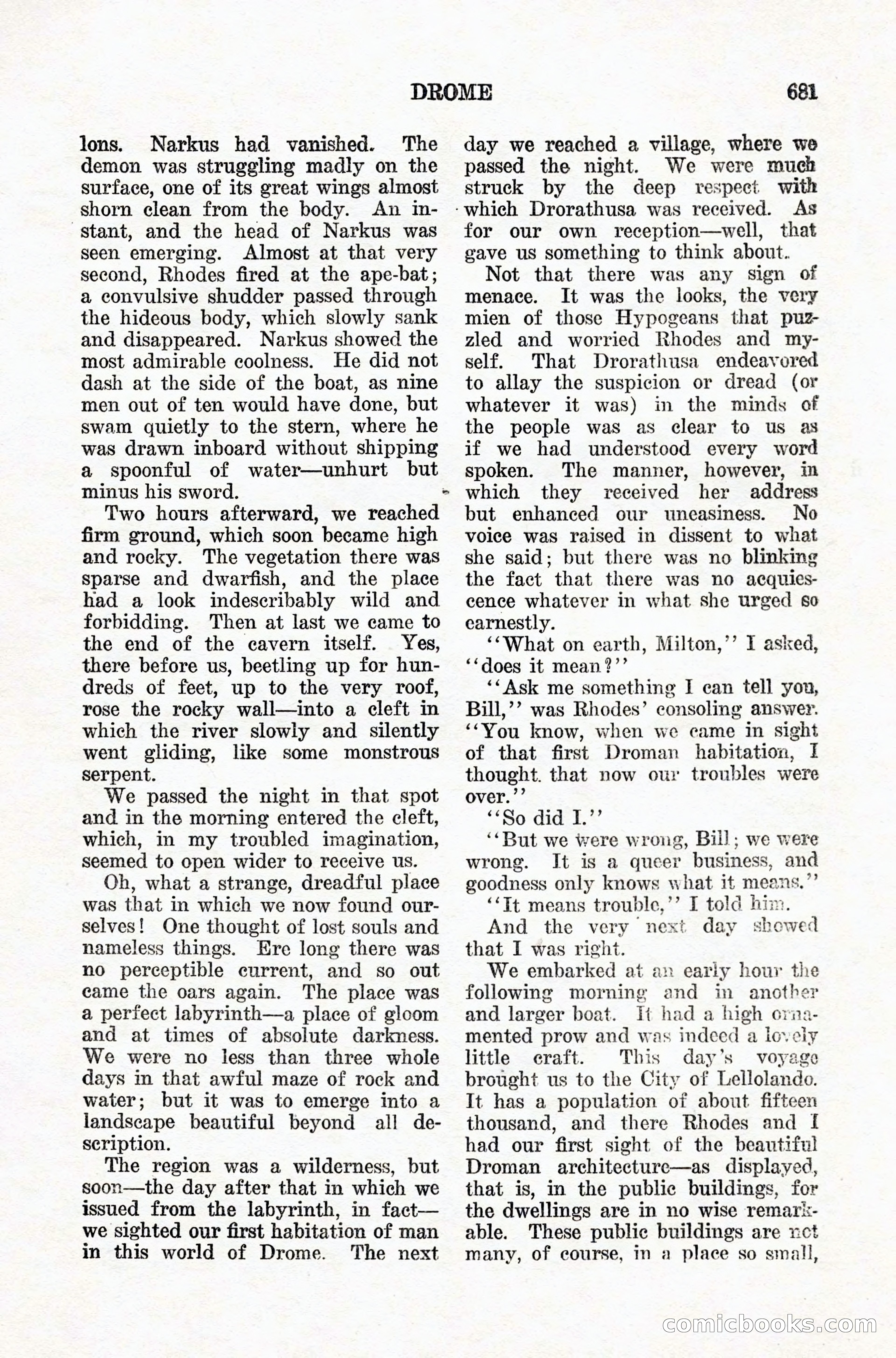 Weird Tales: "Drome" by John Martin Leahy — page 97 of 110