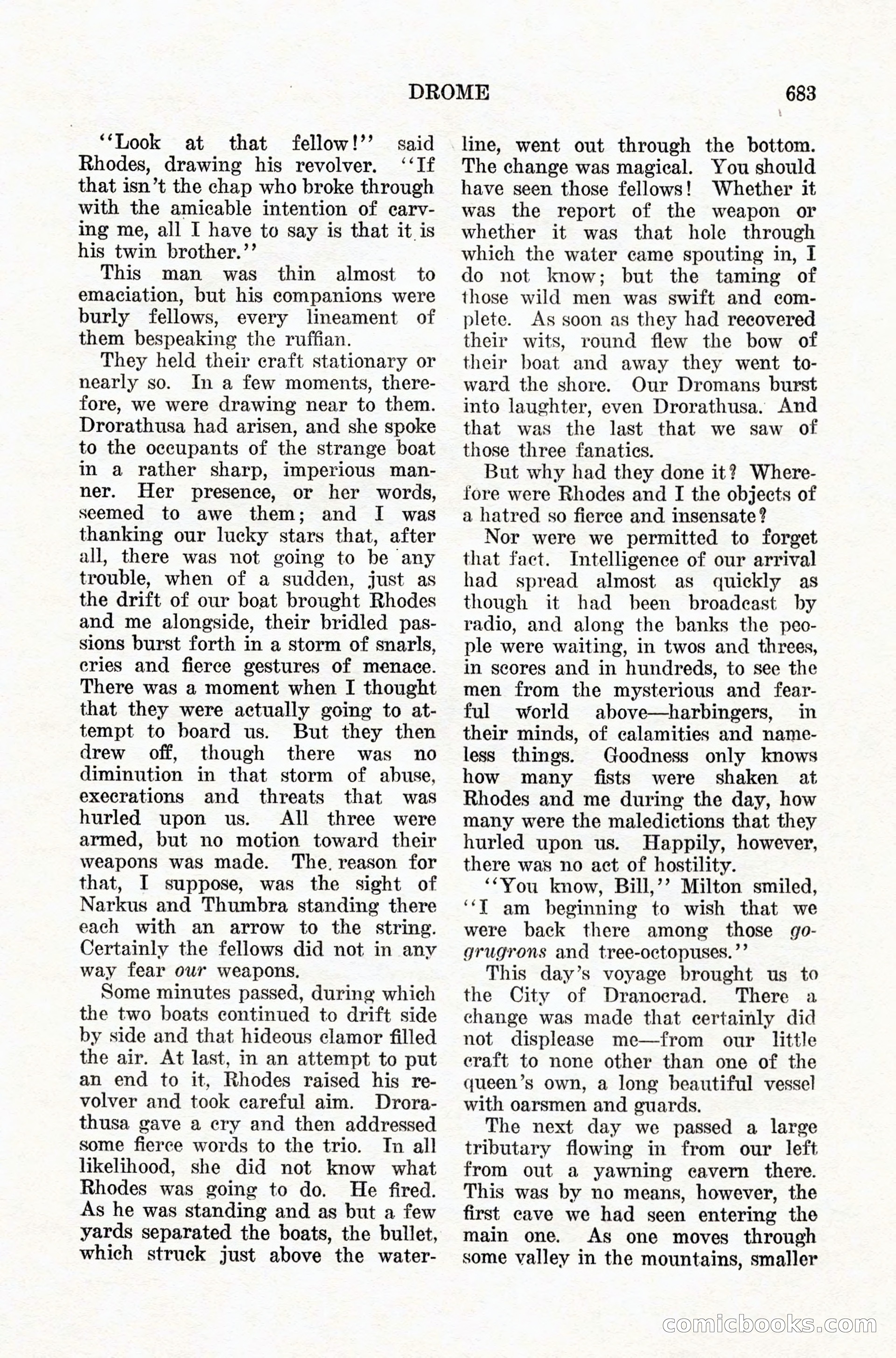 Weird Tales: "Drome" by John Martin Leahy — page 99 of 110