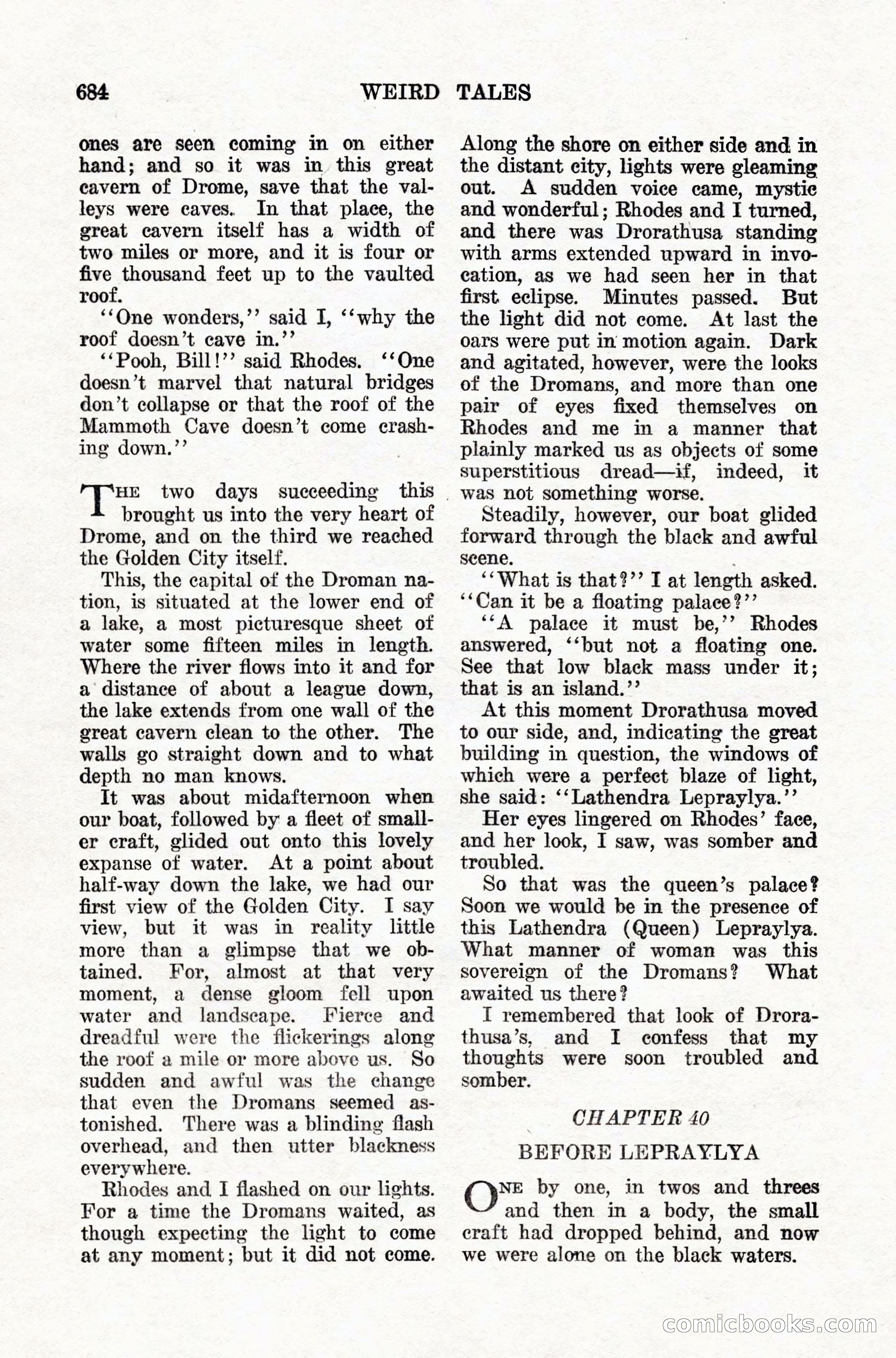 Weird Tales: "Drome" by John Martin Leahy — page 100 of 110