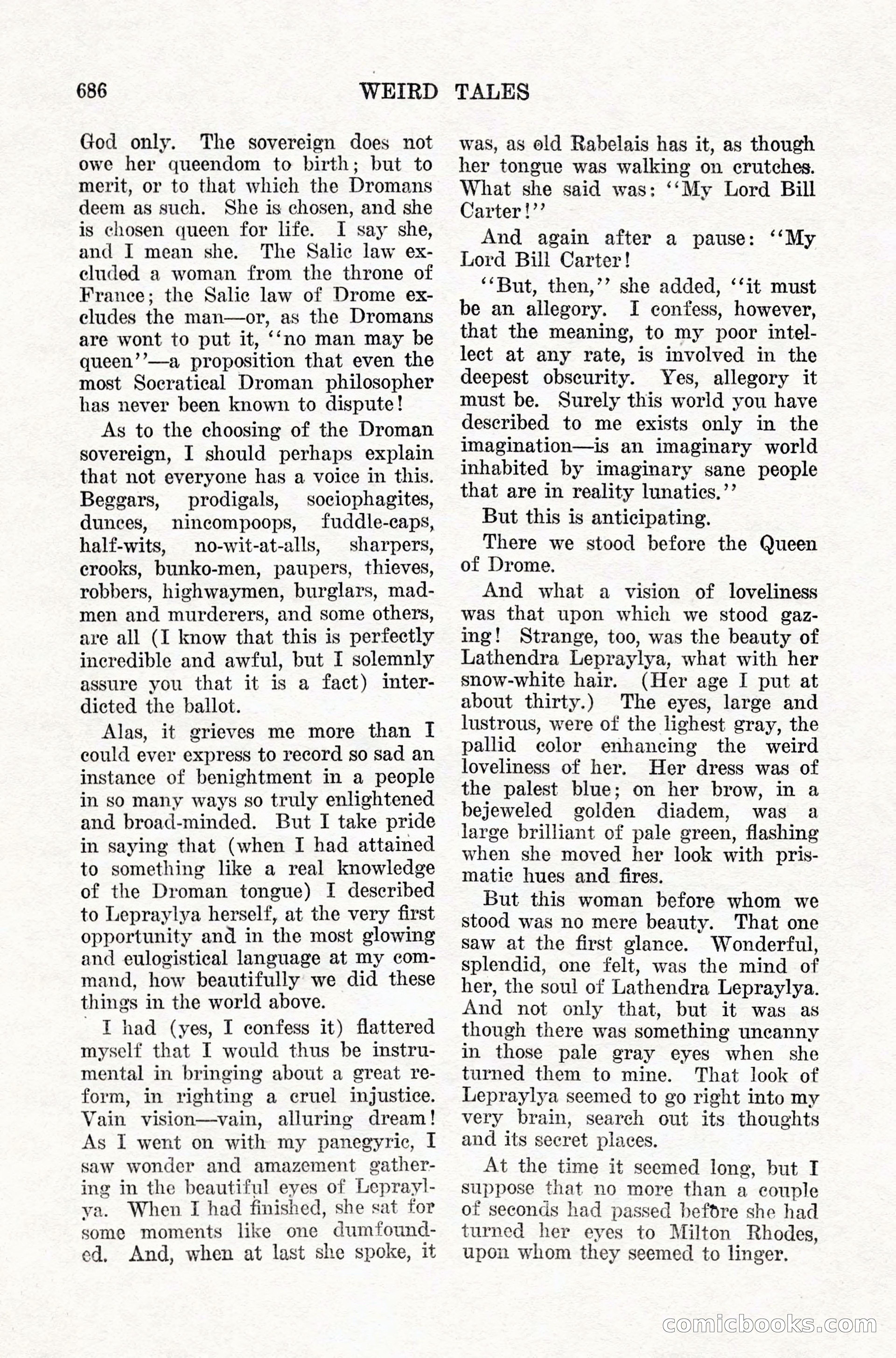 Weird Tales: "Drome" by John Martin Leahy — page 102 of 110