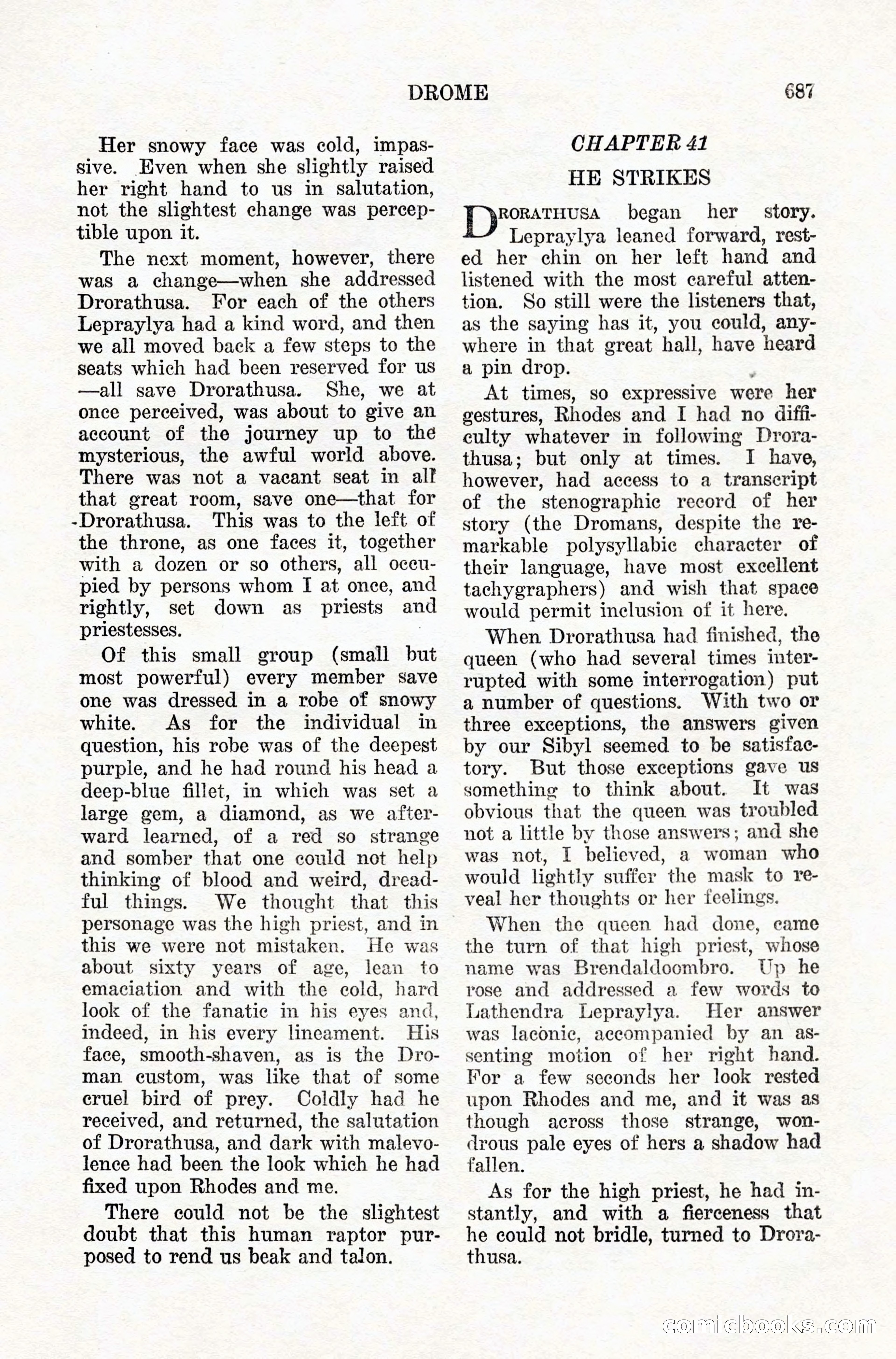 Weird Tales: "Drome" by John Martin Leahy — page 103 of 110