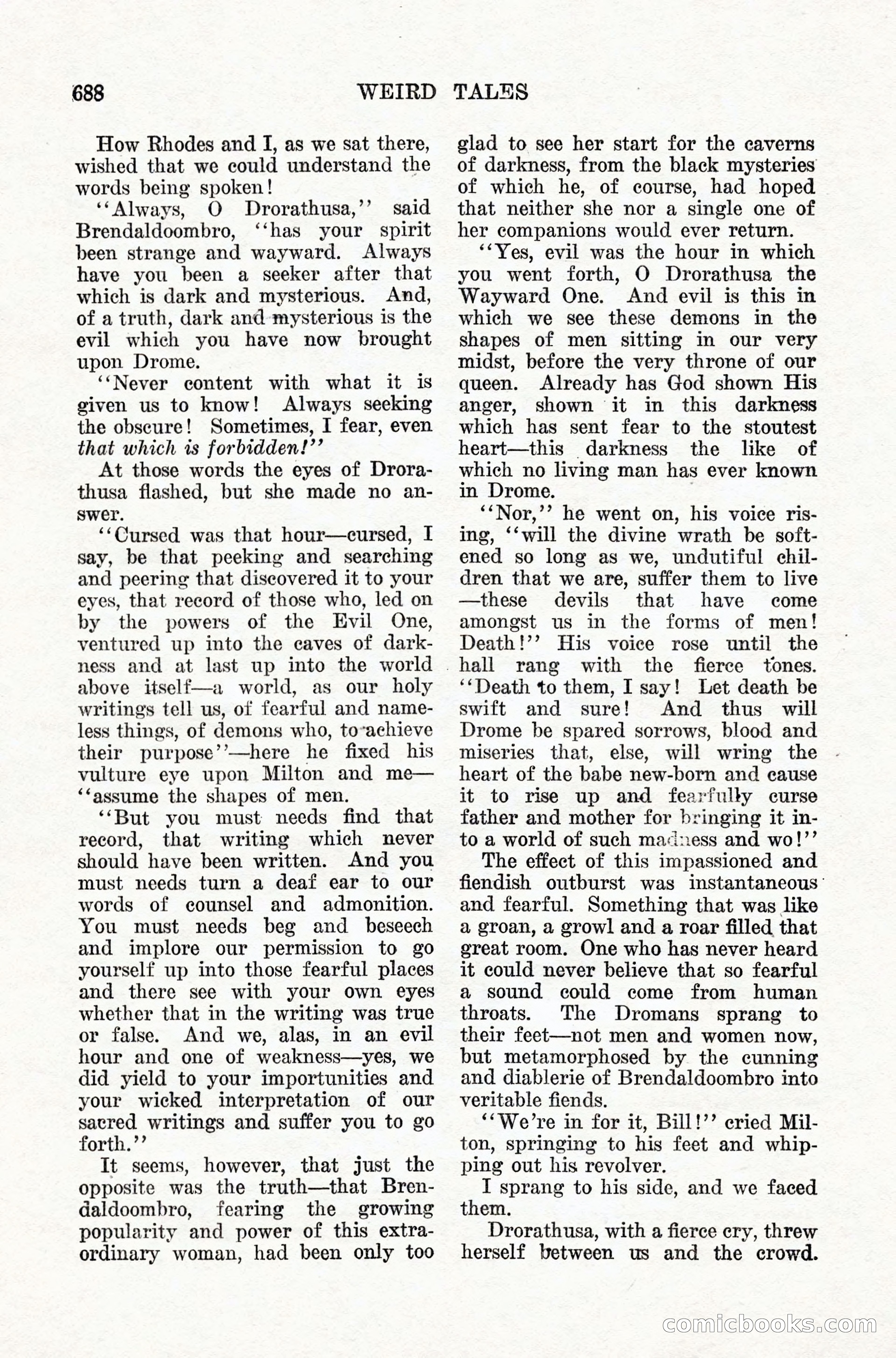 Weird Tales: "Drome" by John Martin Leahy — page 104 of 110