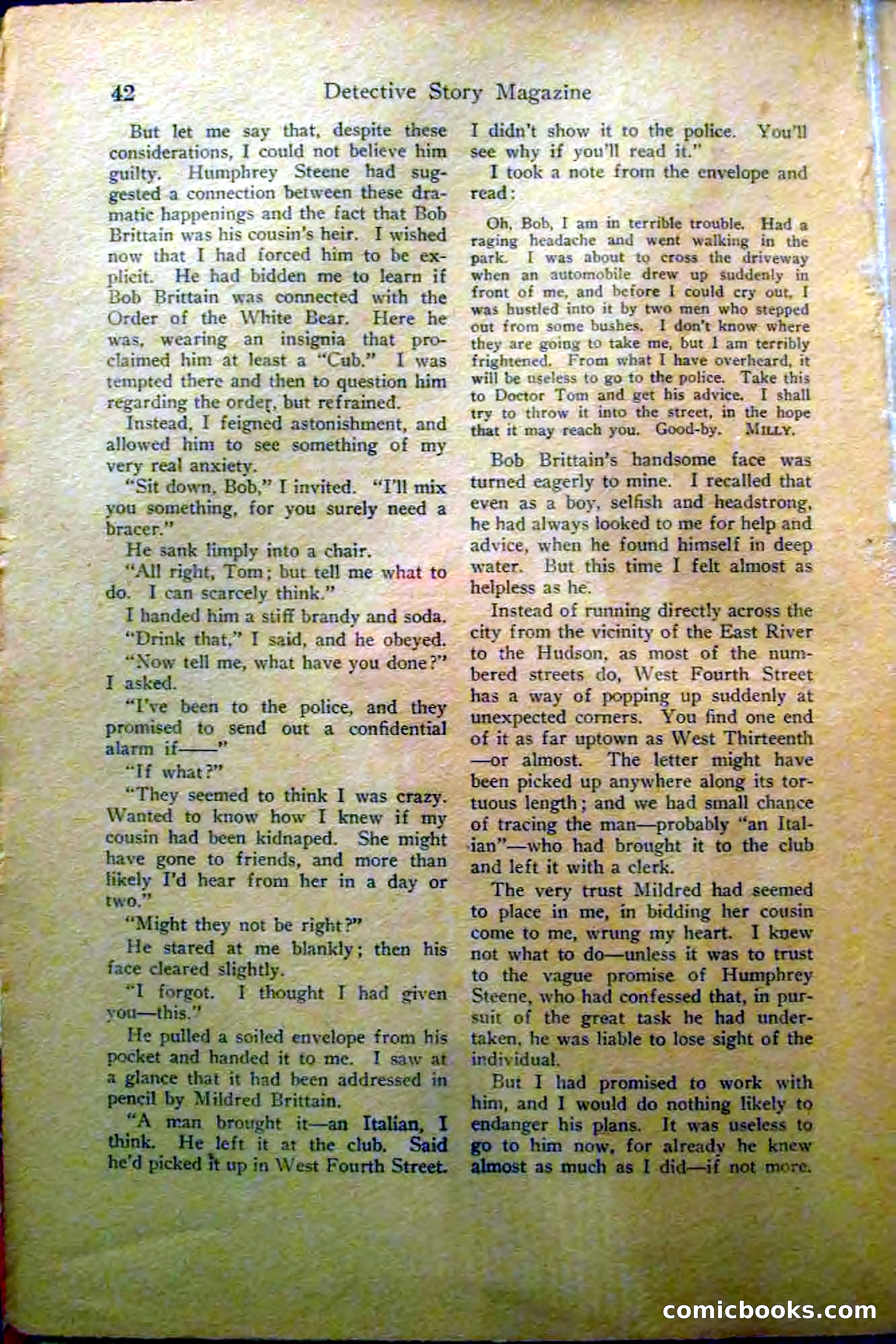 Detective Story Magazine, Vol. 2, No. 5 — page 44 of 132