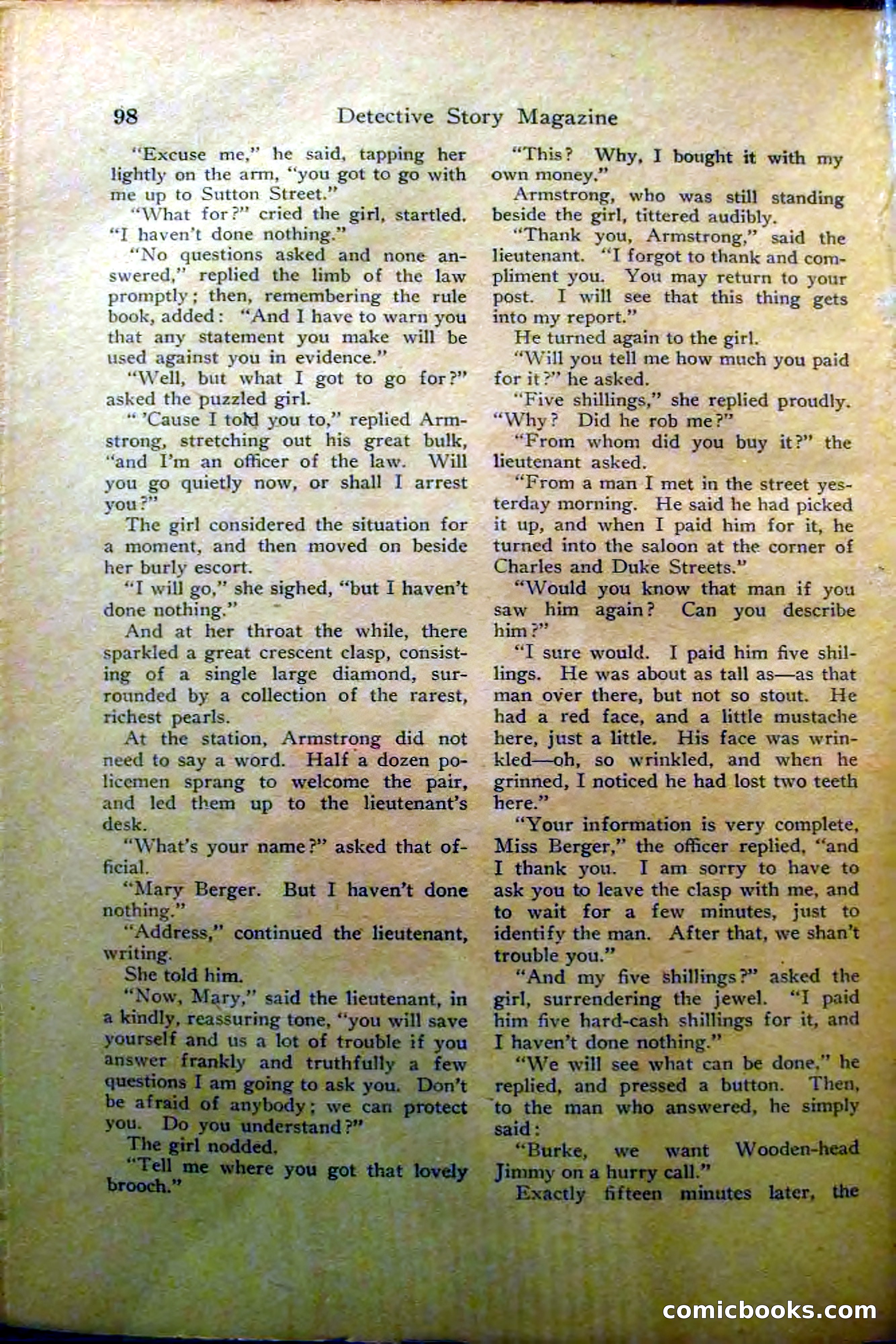 Detective Story Magazine, Vol. 2, No. 5 — page 100 of 132