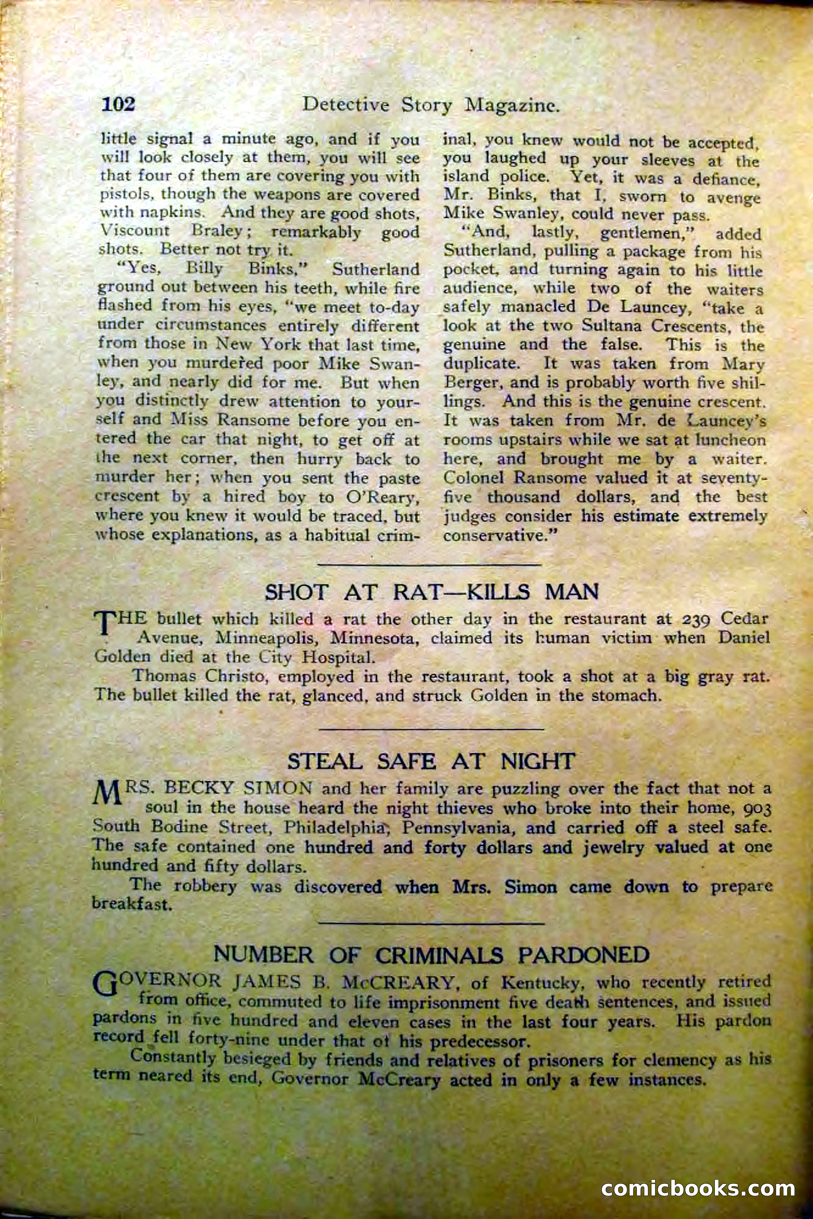 Detective Story Magazine, Vol. 2, No. 5 — page 104 of 132