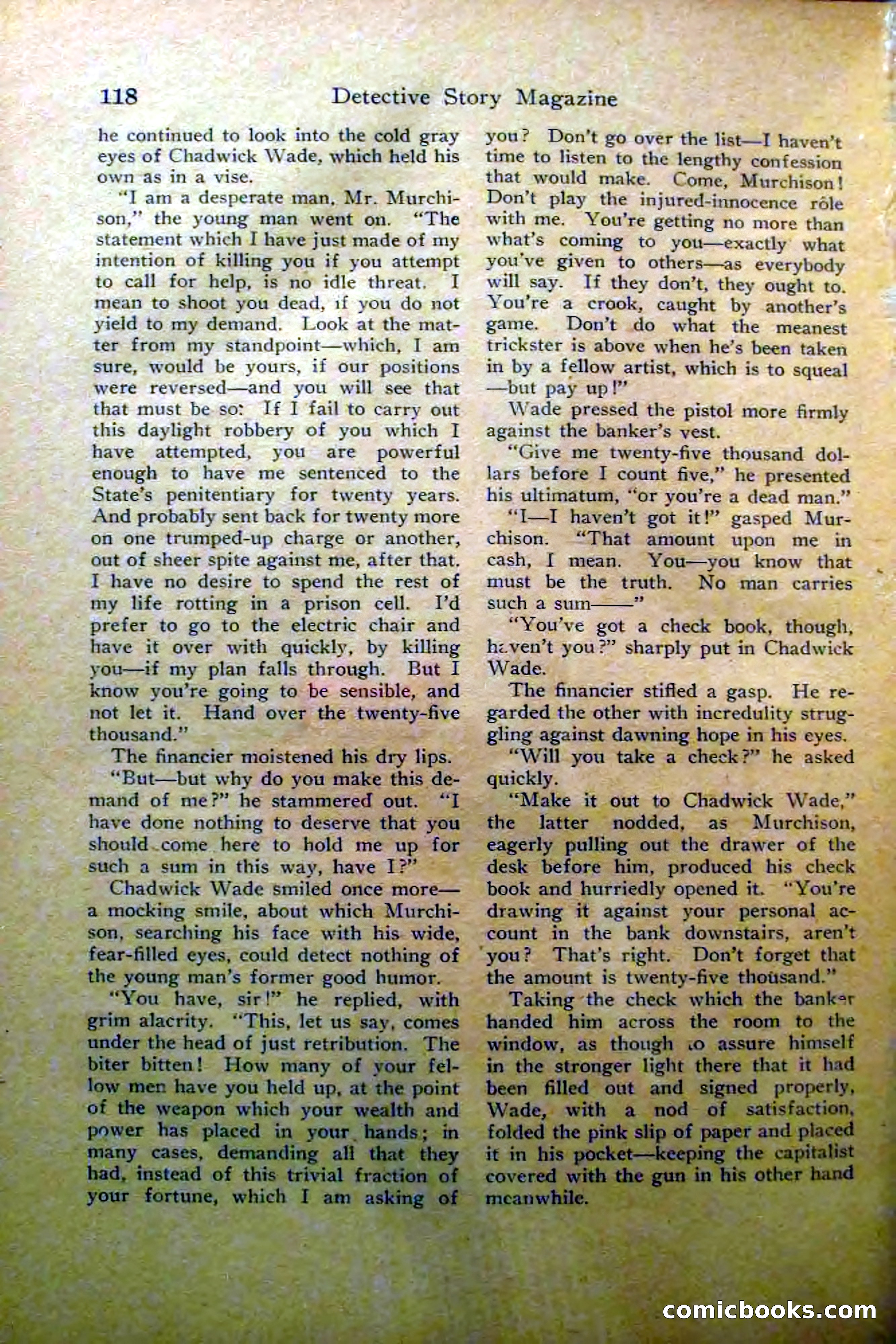 Detective Story Magazine, Vol. 2, No. 5 — page 120 of 132