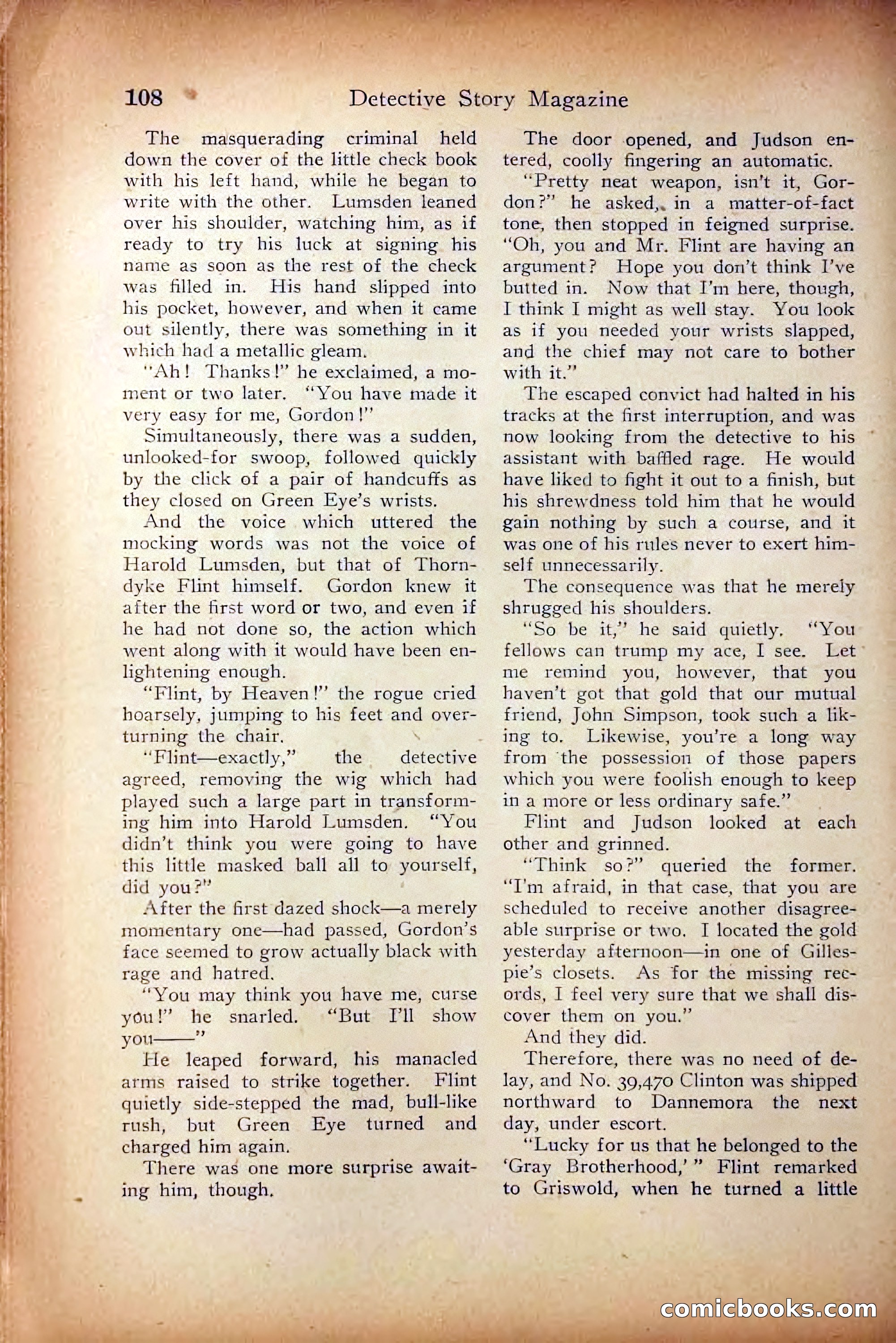 Detective Story Magazine, October 5, 1916 — page 110 of 132