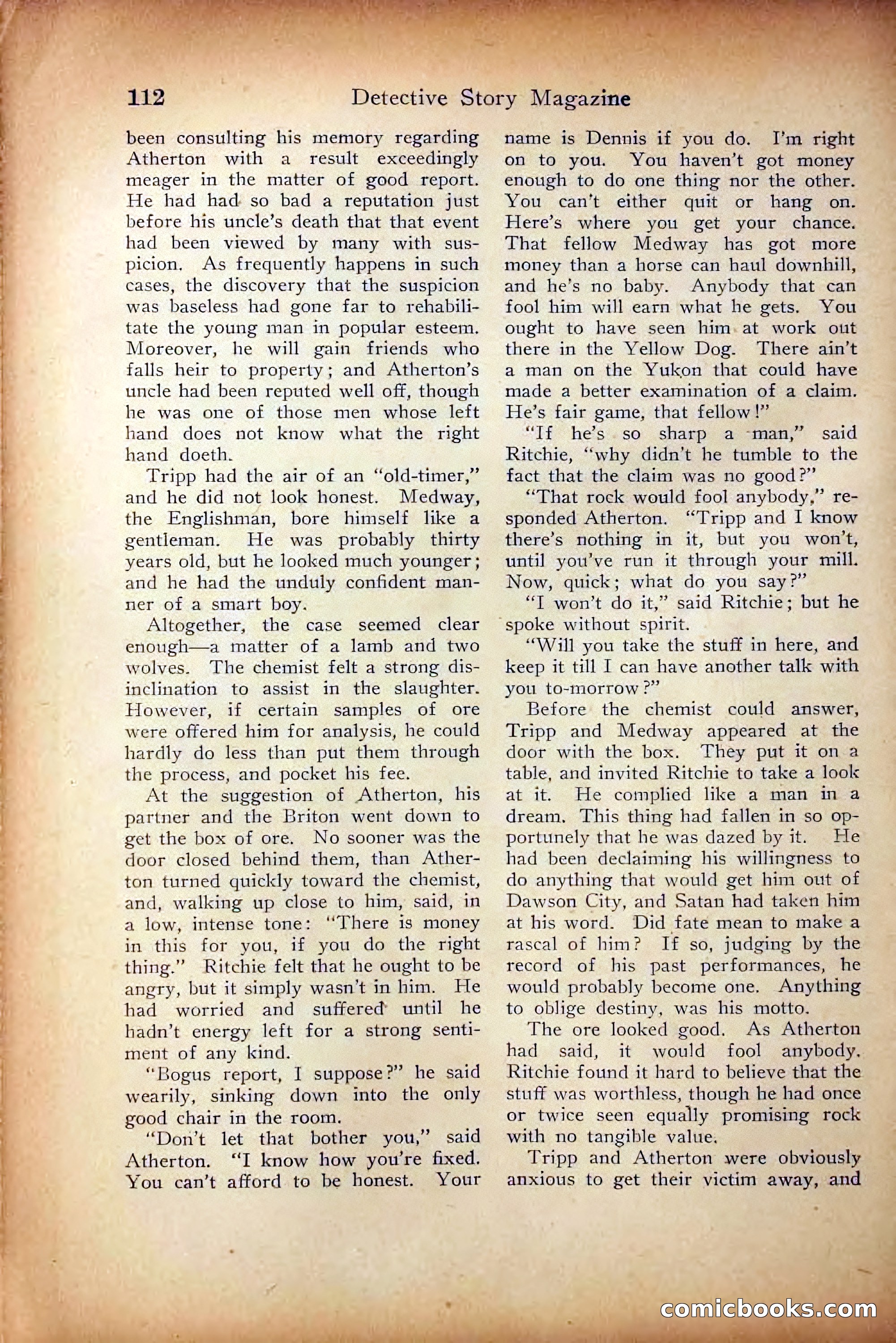 Detective Story Magazine, October 5, 1916 — page 114 of 132