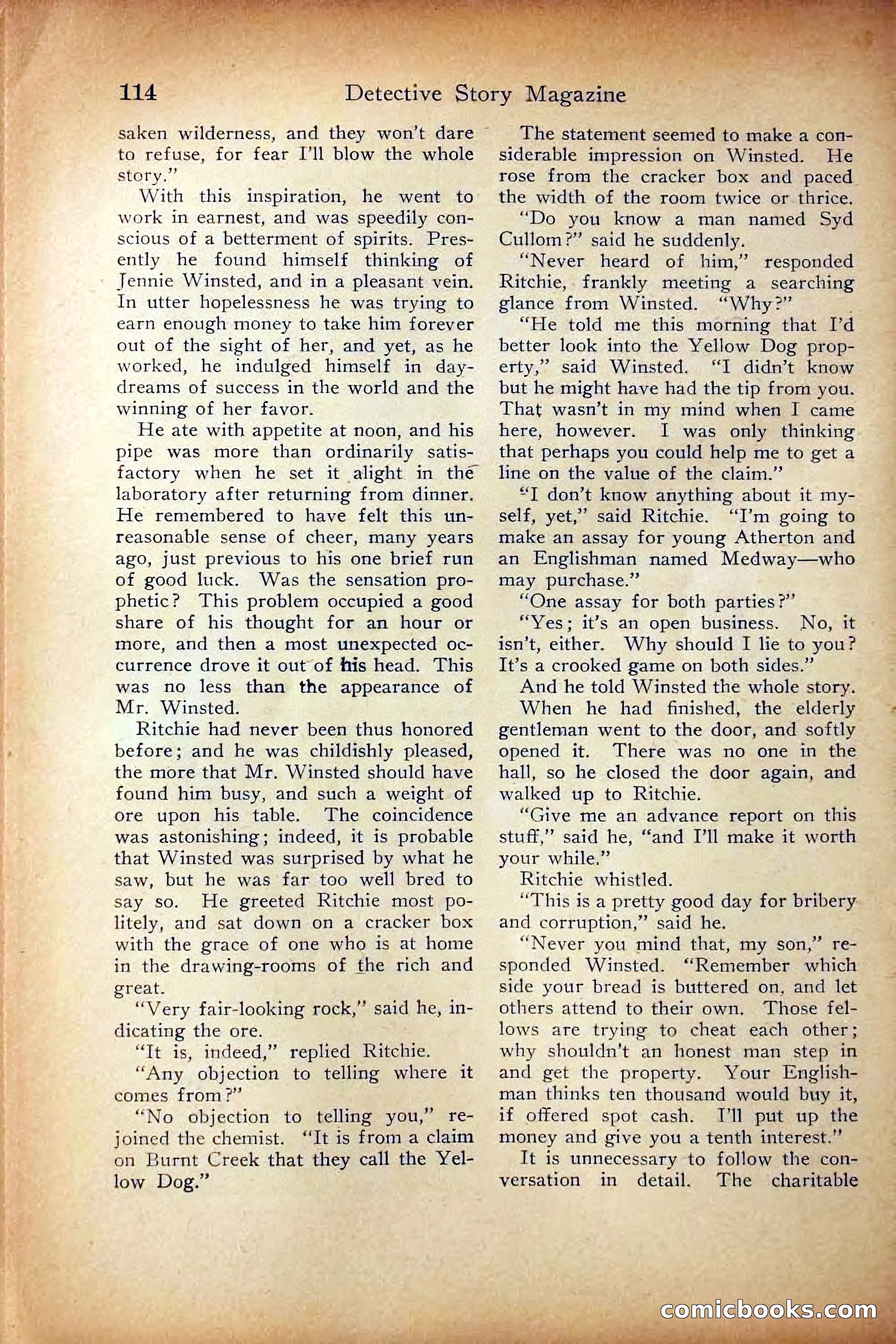 Detective Story Magazine, October 5, 1916 — page 116 of 132