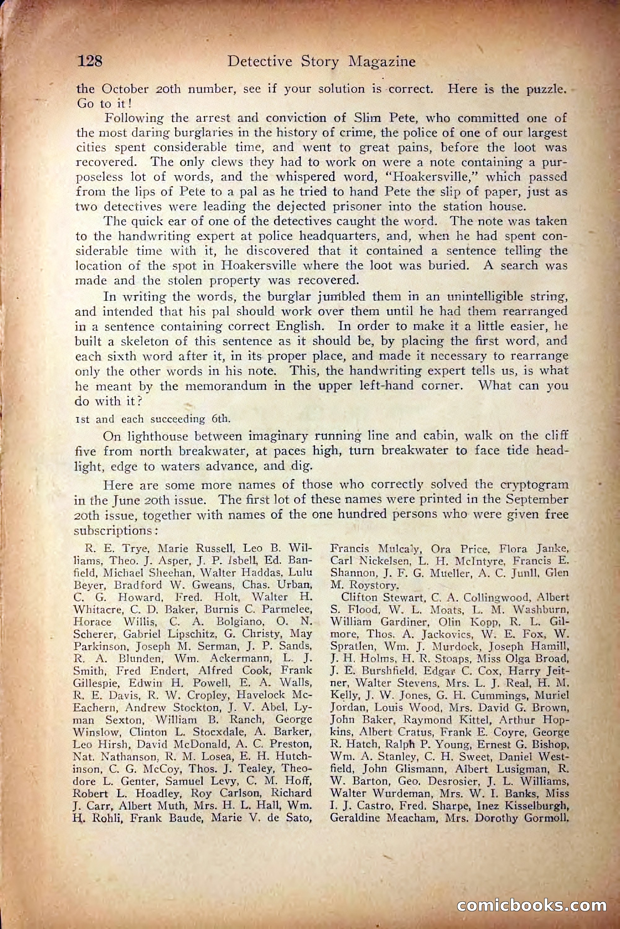 Detective Story Magazine, October 5, 1916 — page 130 of 132
