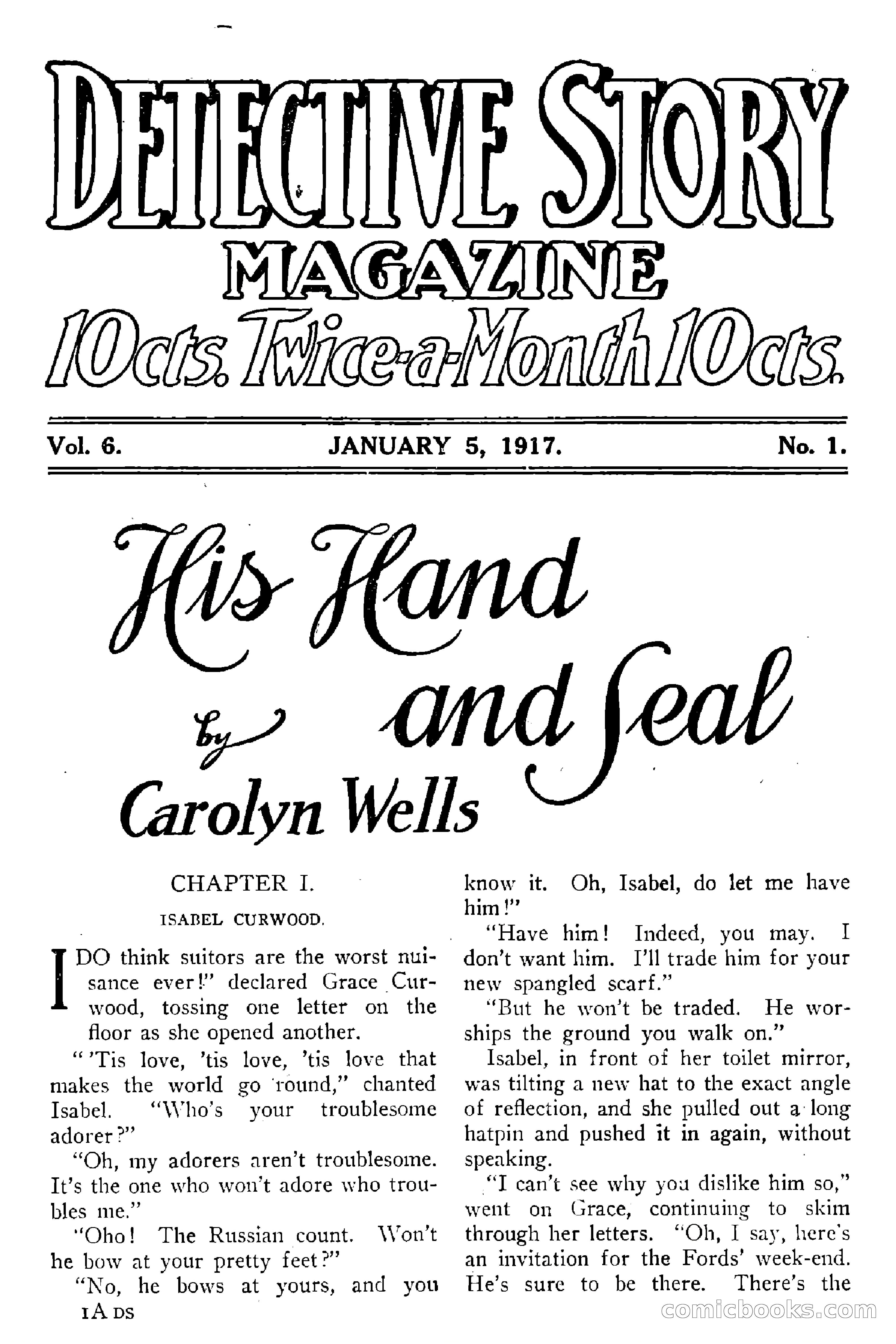 Detective Story Magazine, Vol. 6, No. 1 — page 3 of 132