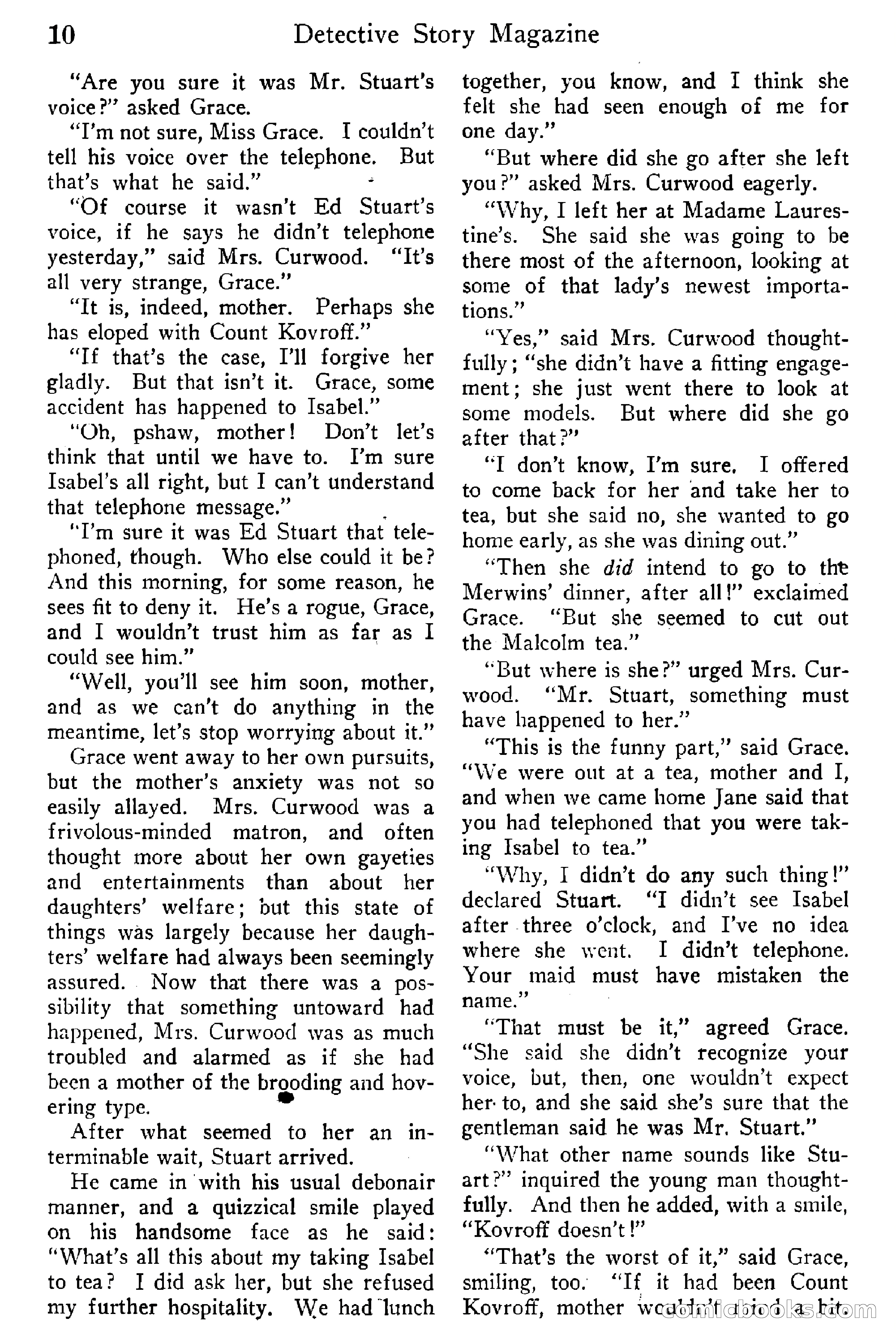 Detective Story Magazine, Vol. 6, No. 1 — page 12 of 132