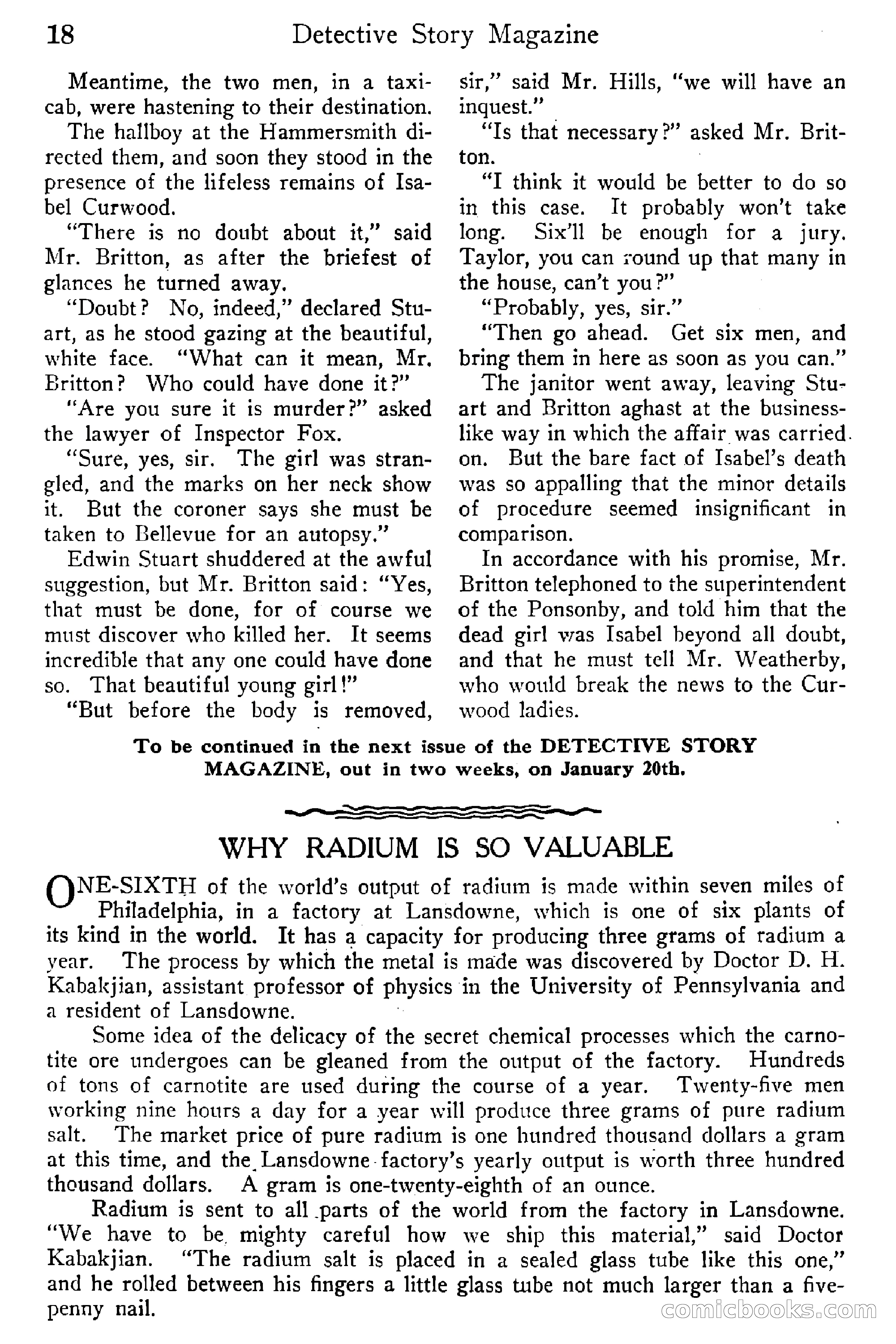 Detective Story Magazine, Vol. 6, No. 1 — page 20 of 132