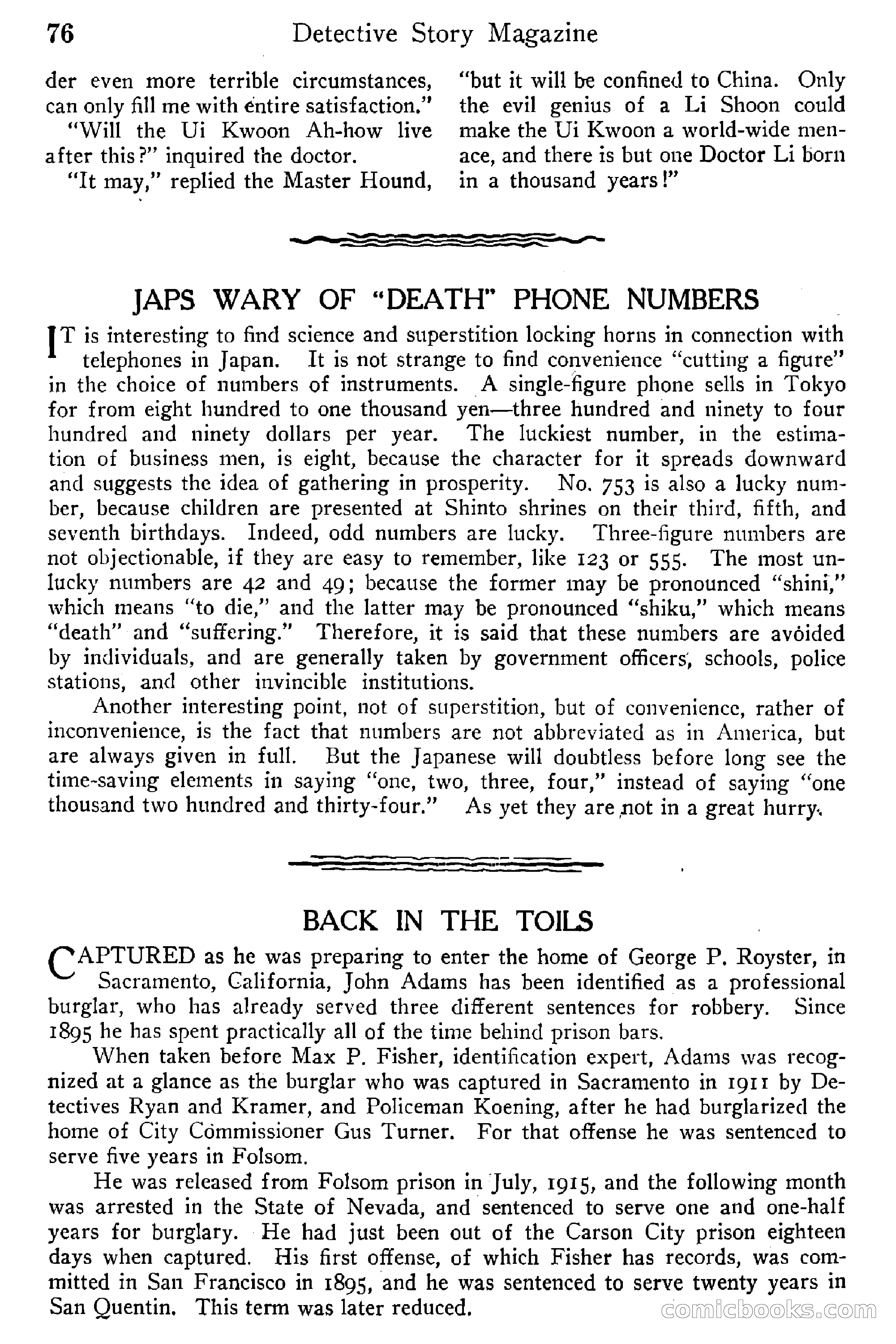 Detective Story Magazine, Vol. 6, No. 1 — page 78 of 132